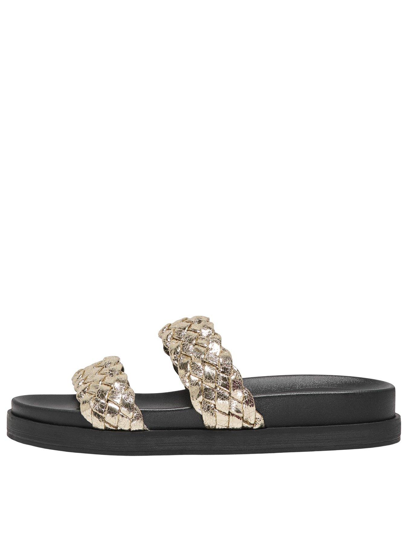only-minnie-double-strap-sandal-gold
