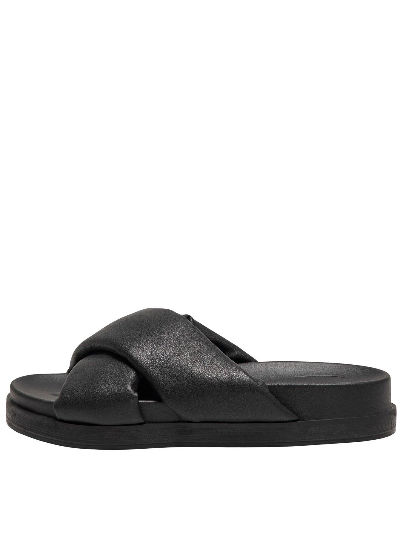 undefined Minnie Cross Strap Slide- Black