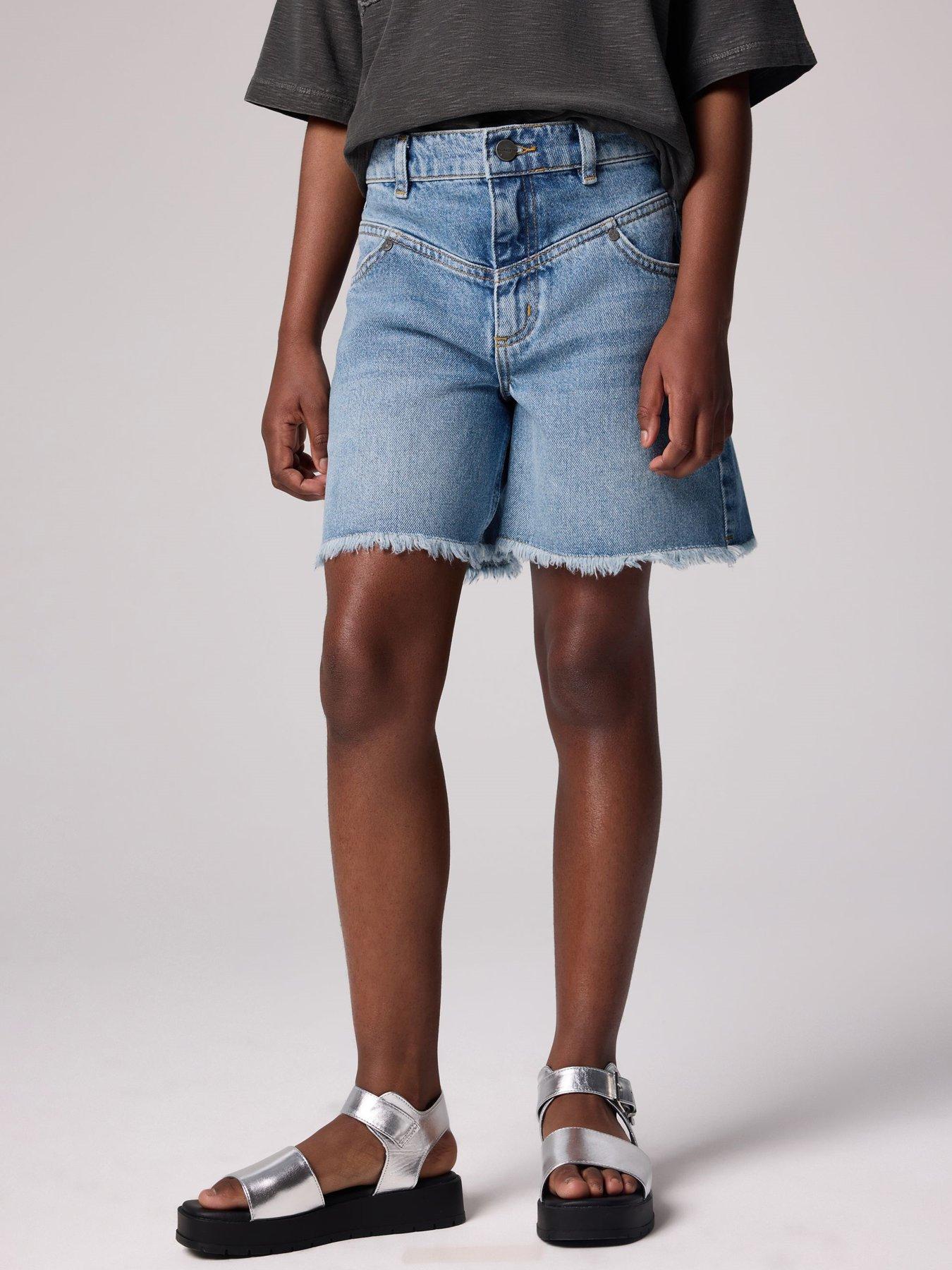 undefined All Saints Denim Shorts - Blue