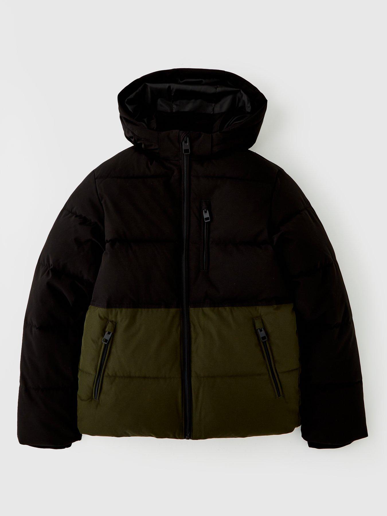 Jack & Jones Junior Boys Owen Padded Coat, Multi, Size Age: 14 Years