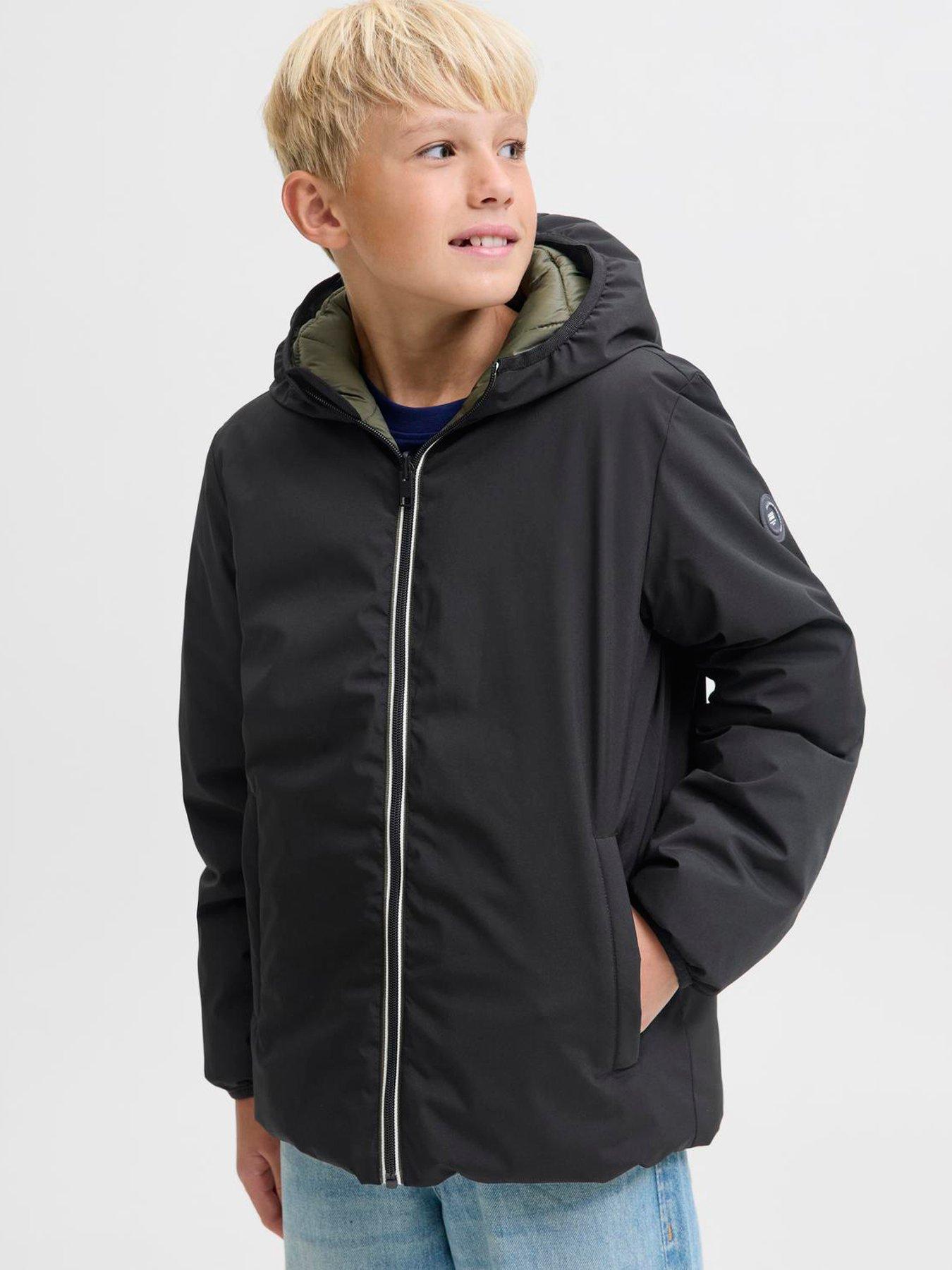 Jack & Jones Junior Boys Brook Reversible Jacket, Multi, Size Age: 16 Years