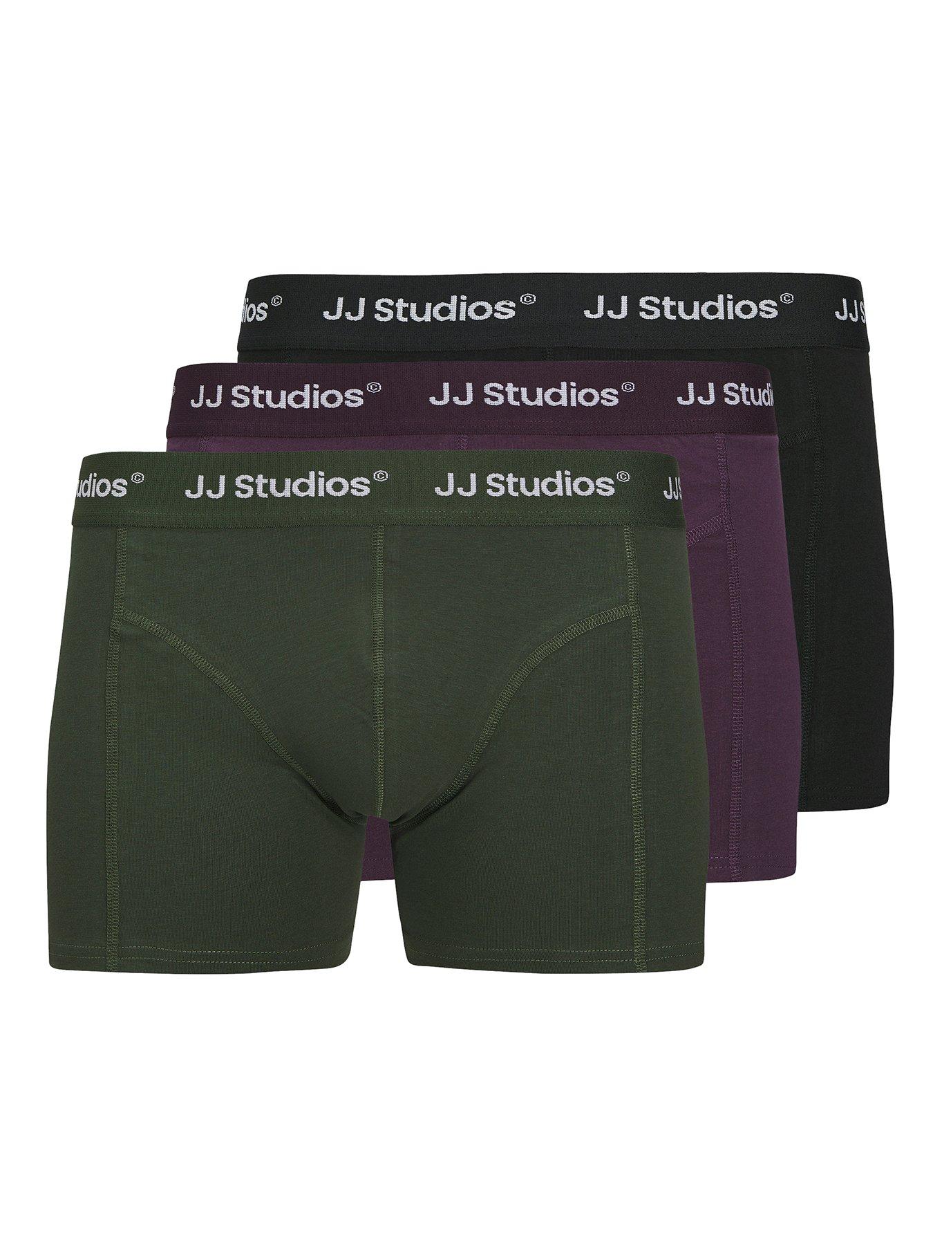 Jack & Jones Junior Boys Soho Solid 3 Pack Trunks Black