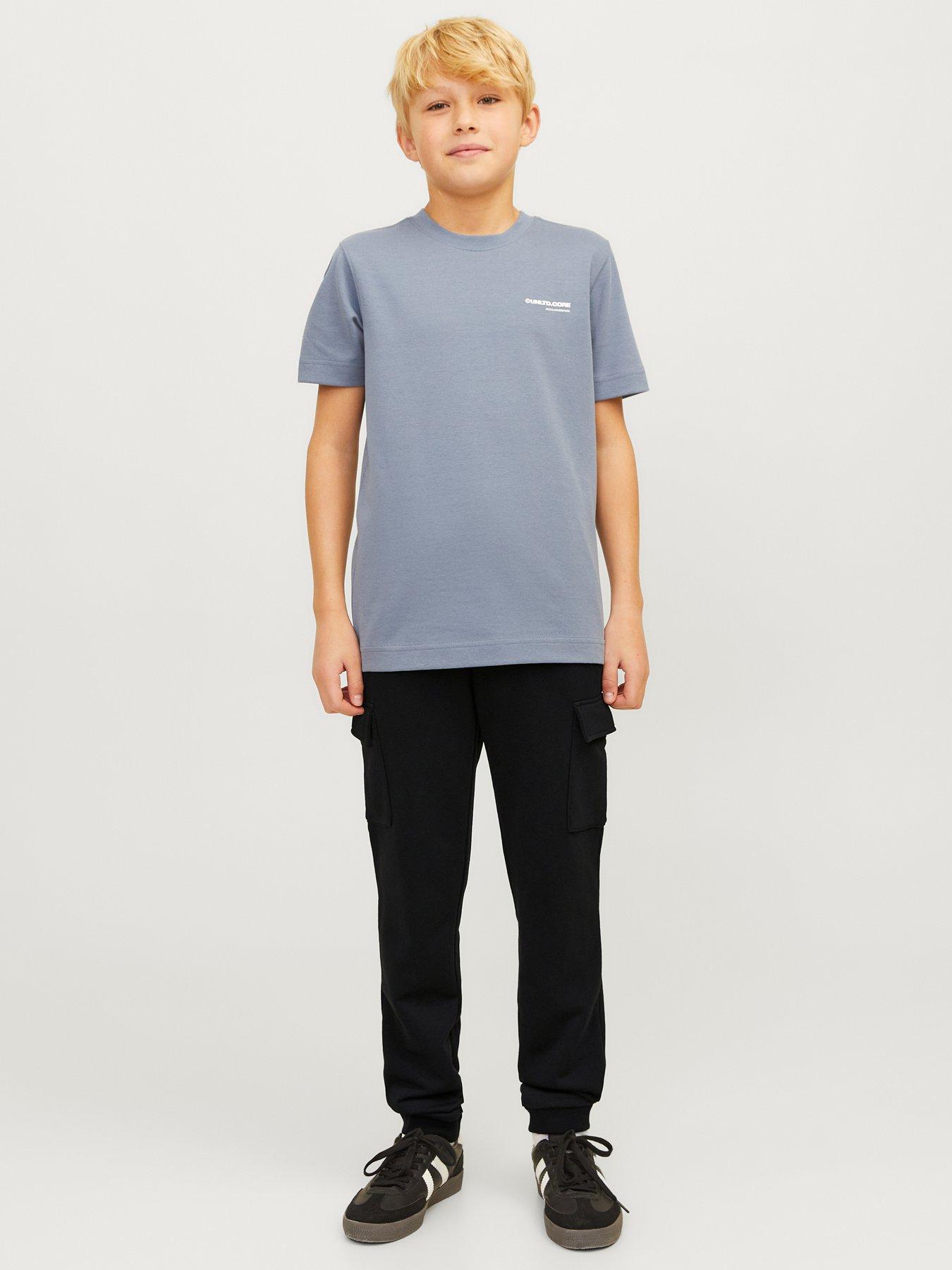 Image 2 of 6 of Jack & Jones Junior Boys Gordon Bradley Cargo Pants - Black
