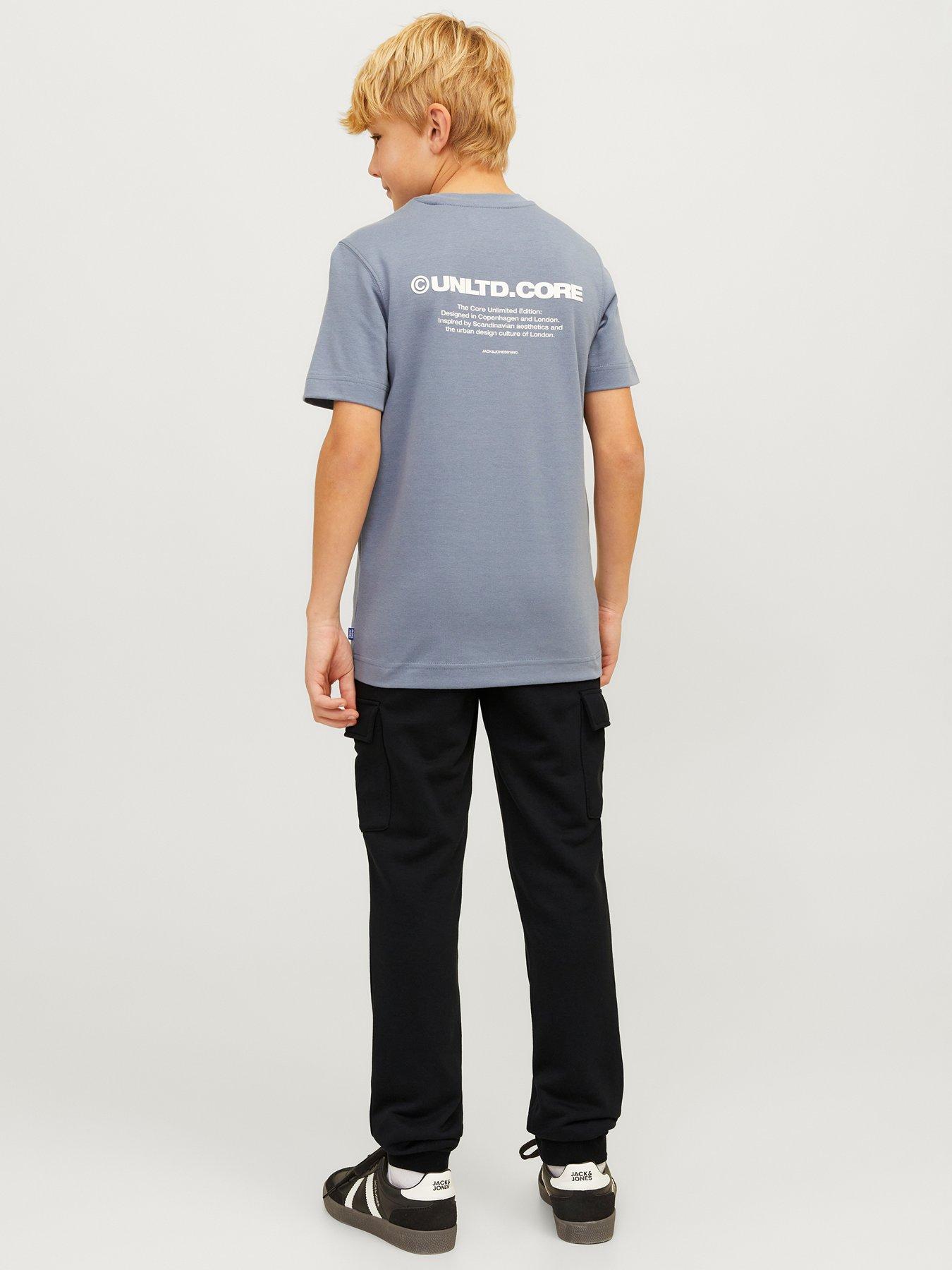 Image 3 of 6 of Jack & Jones Junior Boys Gordon Bradley Cargo Pants - Black
