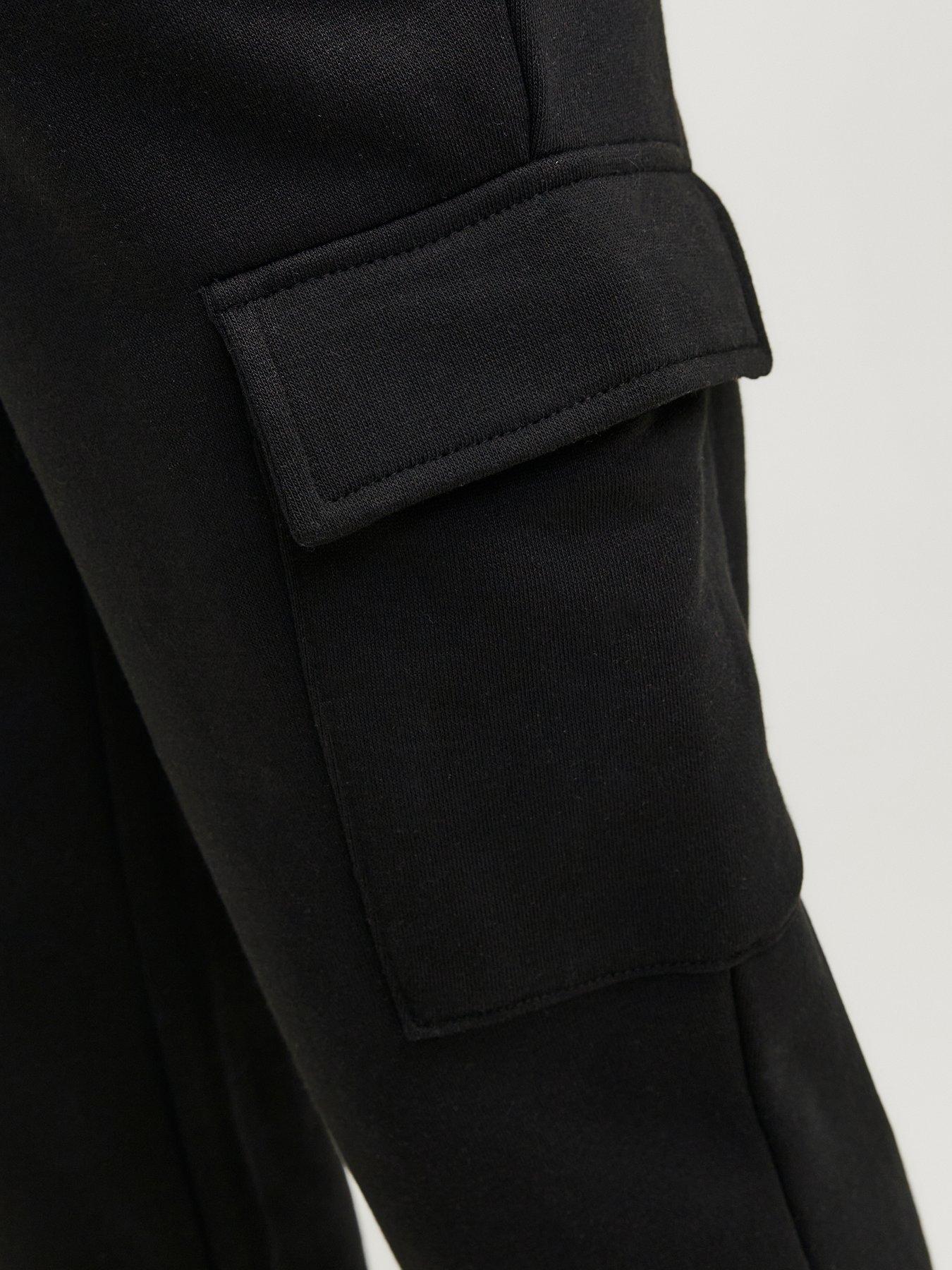 Image 6 of 6 of Jack & Jones Junior Boys Gordon Bradley Cargo Pants - Black