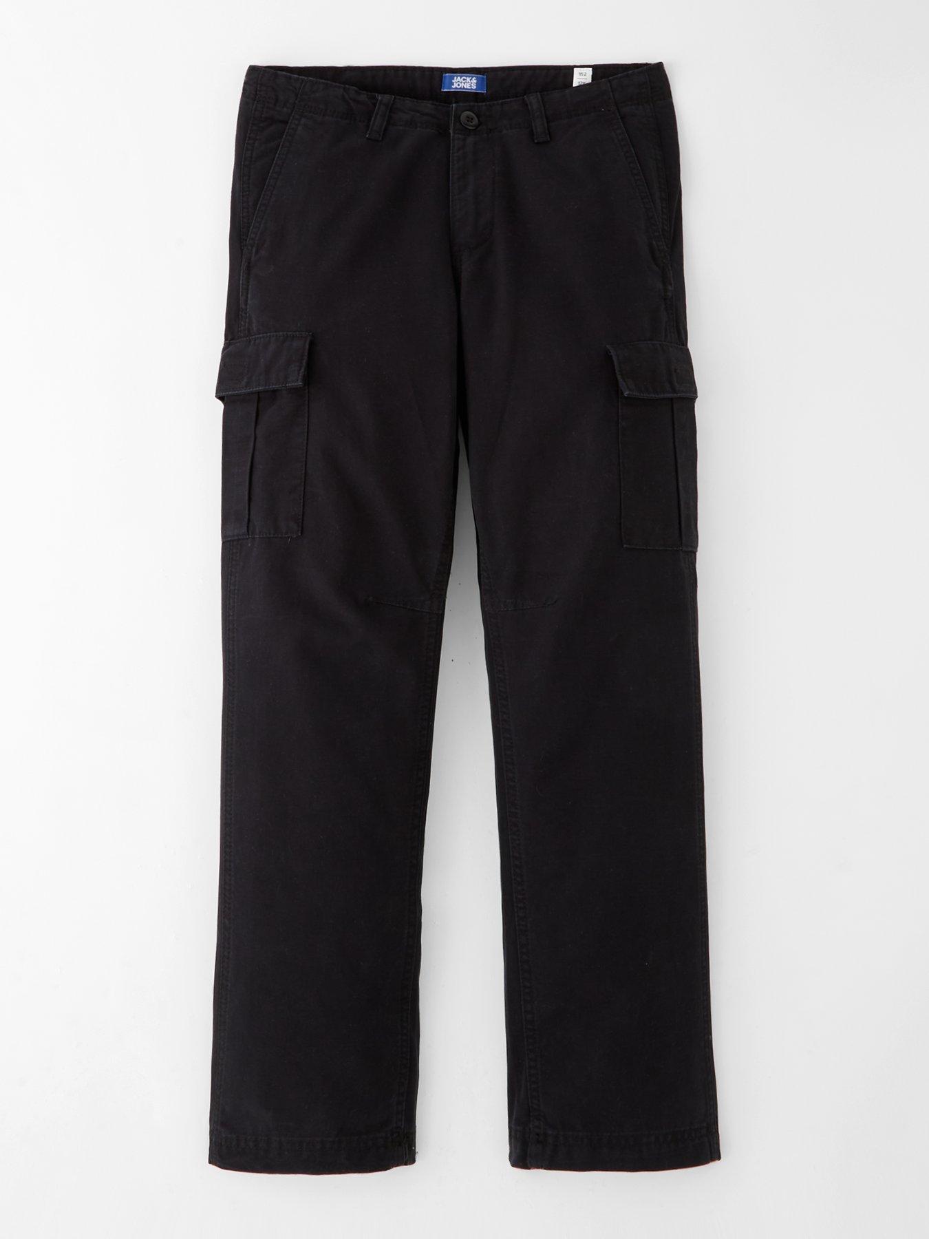 Image 2 of 7 of Jack & Jones Junior Boys Kane Barkley Cargo Pants - Black