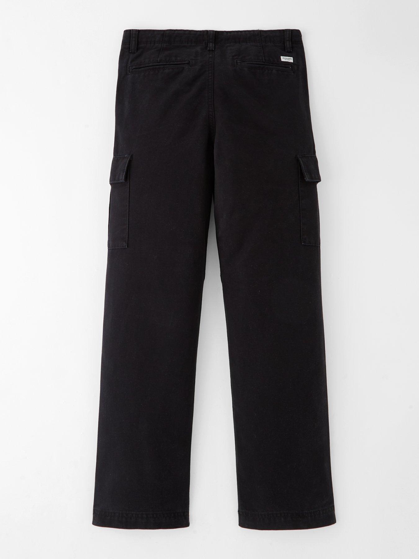 Image 3 of 7 of Jack & Jones Junior Boys Kane Barkley Cargo Pants - Black