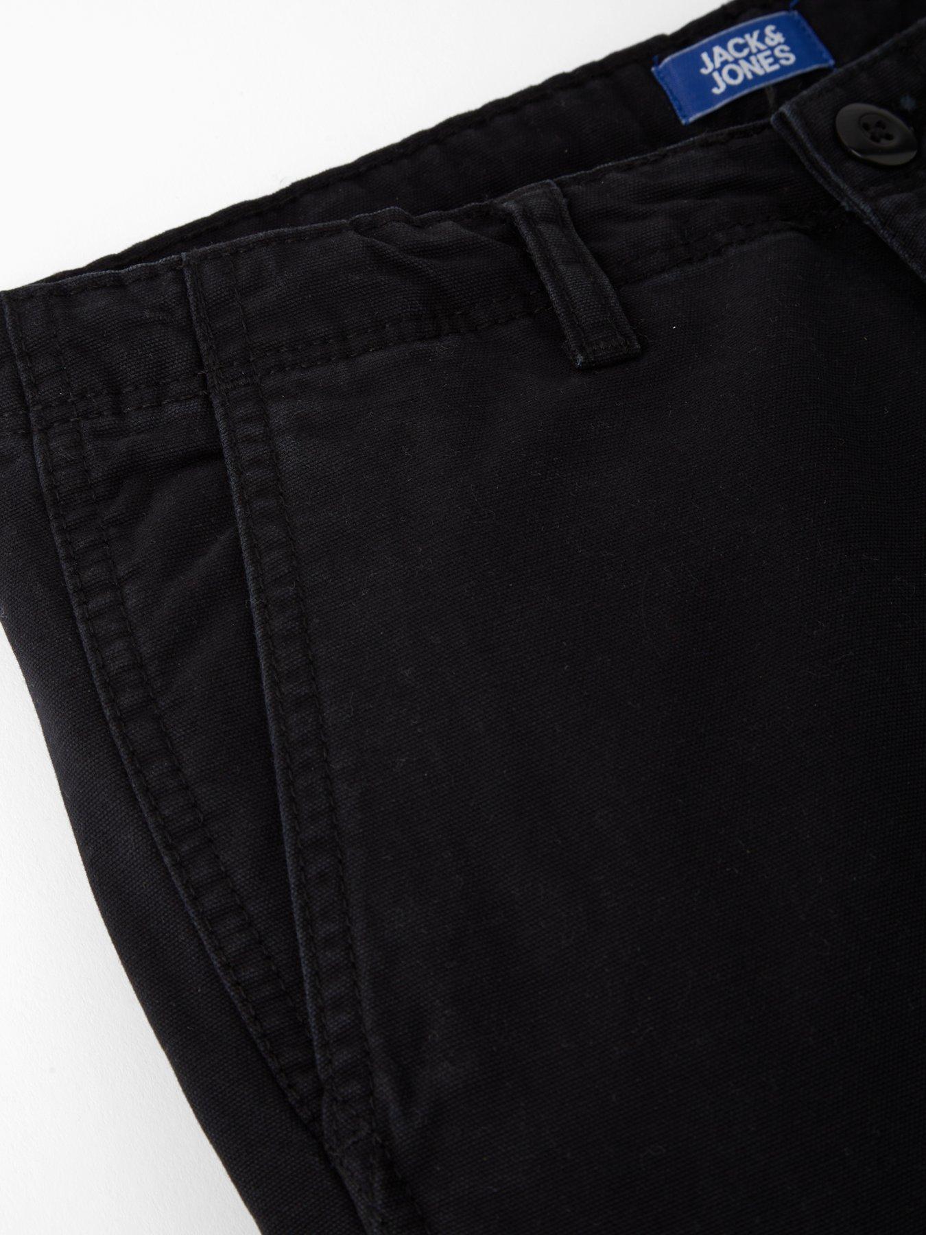 Image 5 of 7 of Jack & Jones Junior Boys Kane Barkley Cargo Pants - Black
