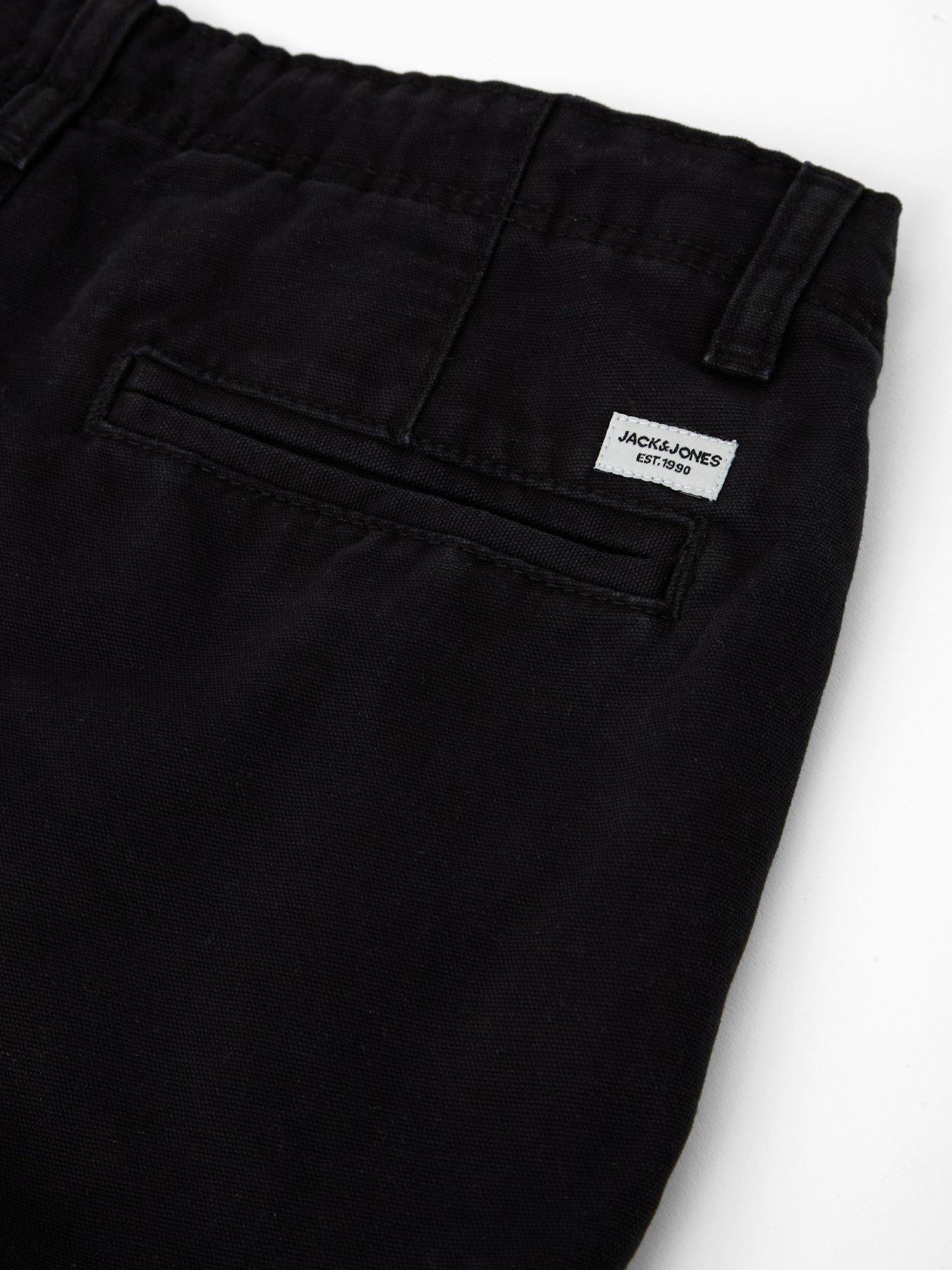 Image 6 of 7 of Jack & Jones Junior Boys Kane Barkley Cargo Pants - Black