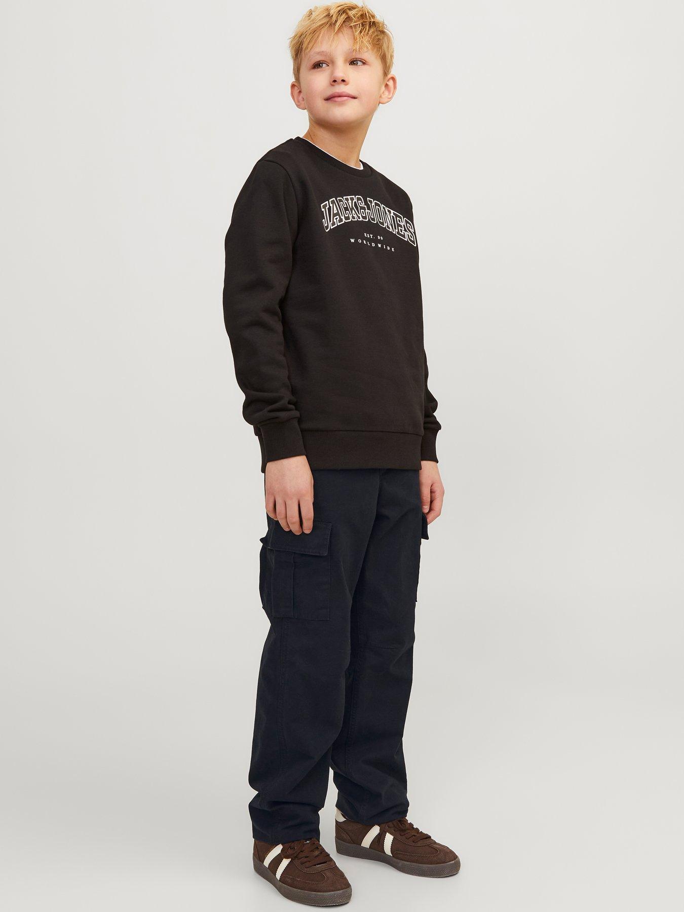 Image 7 of 7 of Jack & Jones Junior Boys Kane Barkley Cargo Pants - Black