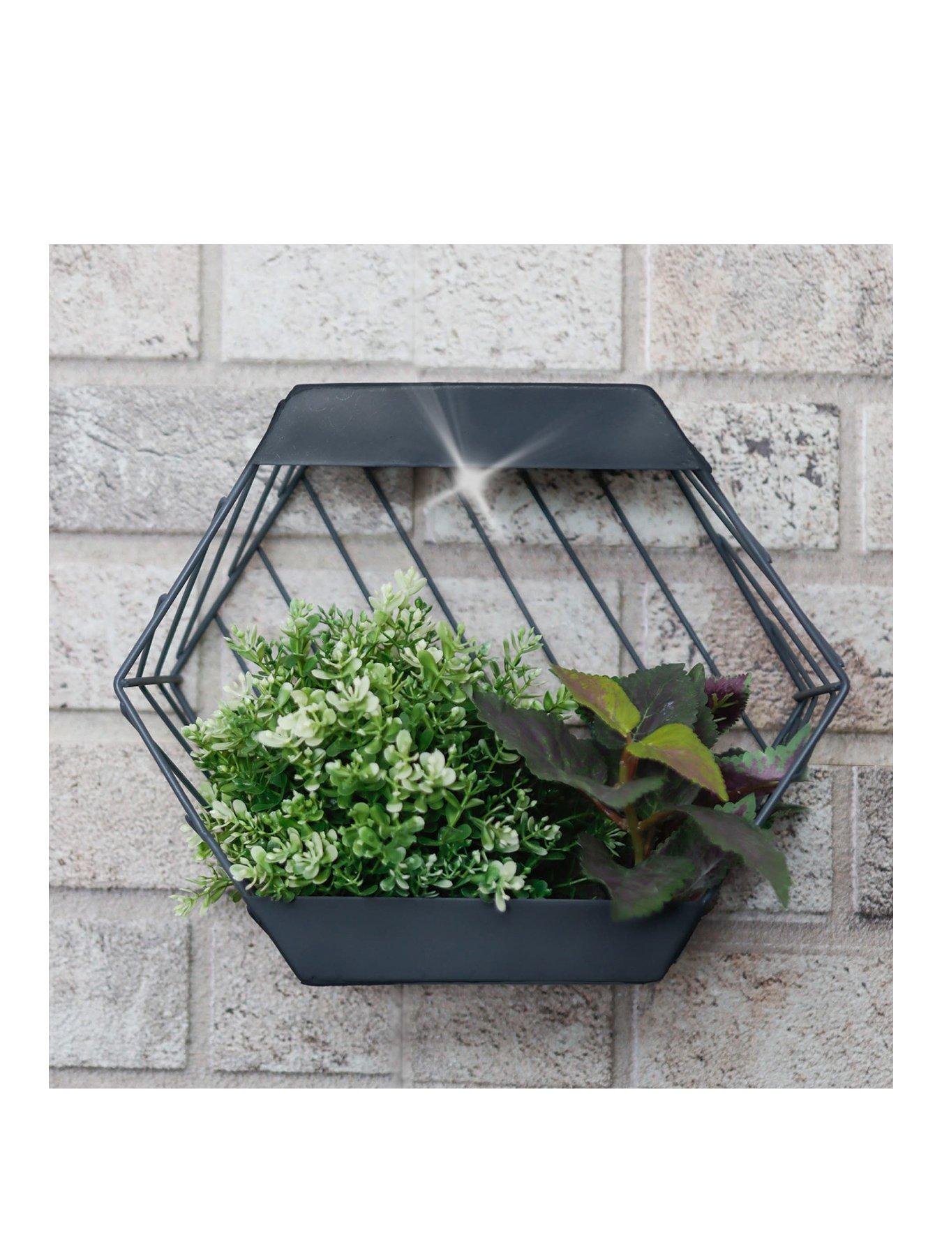 Image 3 of 7 of Streetwize Accessories Solar Metal Hex Planter