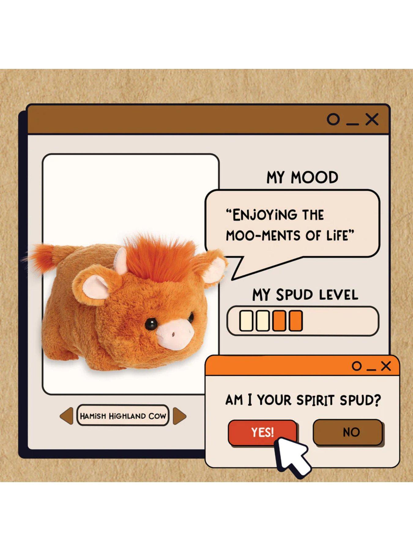 Image 3 of 3 of AURORA Spudsters Hamish Highland Cow 10 Inch Plush