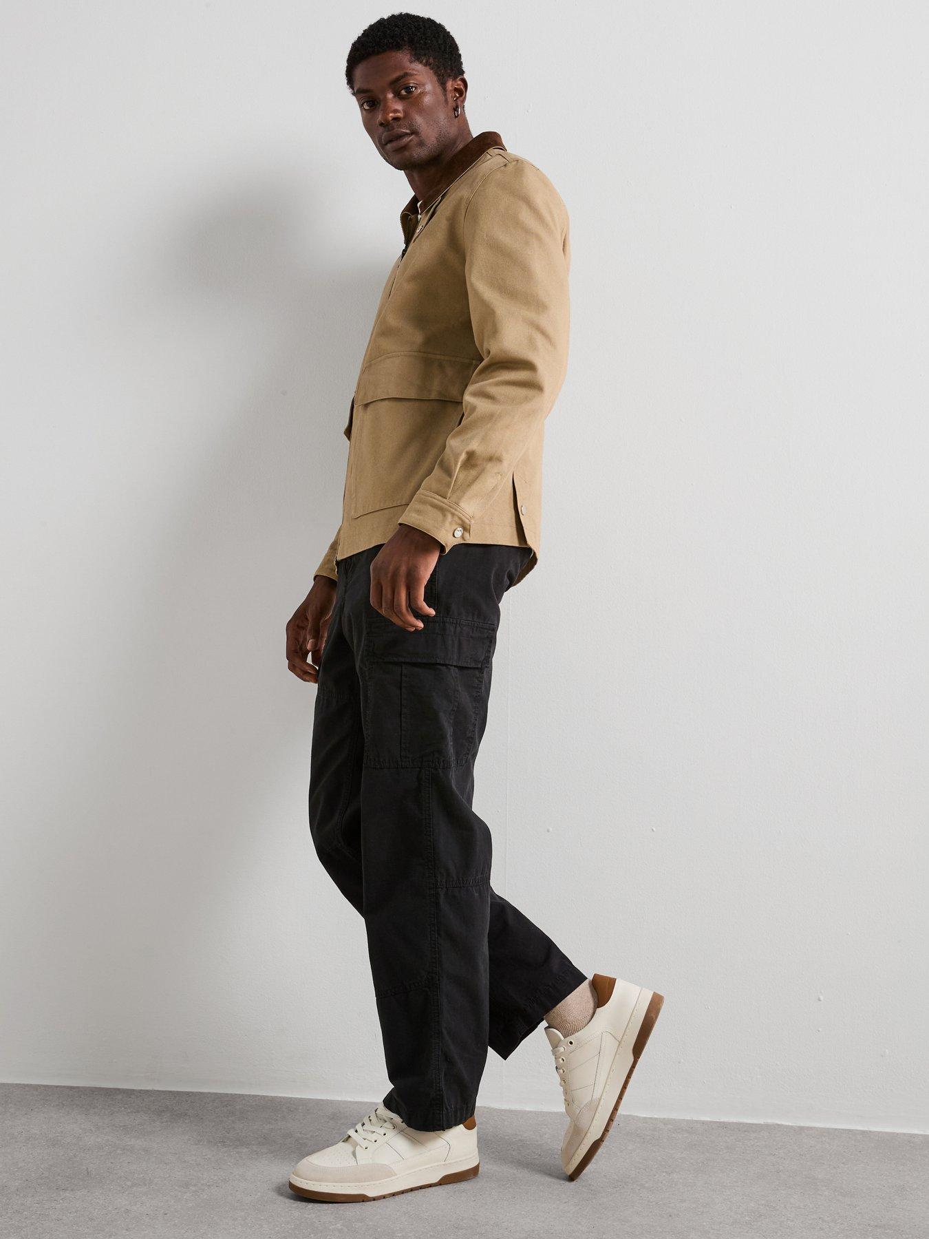 Image 5 of 7 of The Very Collection Canvas Barn Jacket With Cord Collar - Beige