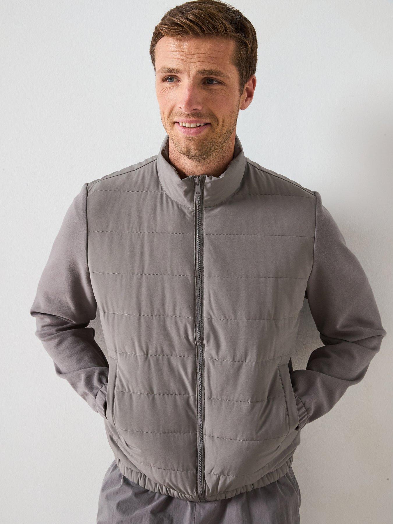 undefined Hybrid Funnel Neck Jacket - Grey