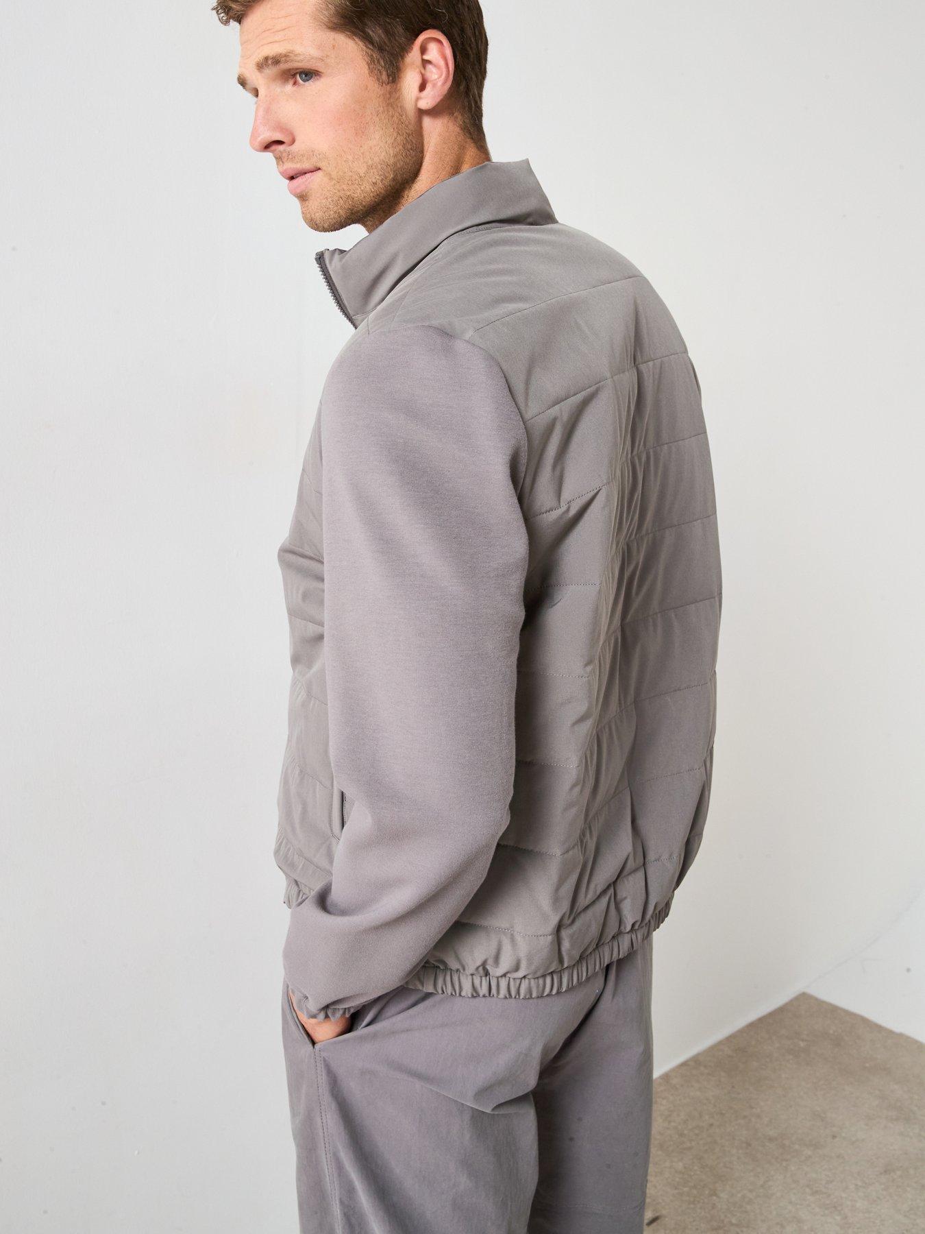 Image 5 of 6 of Very Man Hybrid Funnel Neck Jacket - Grey