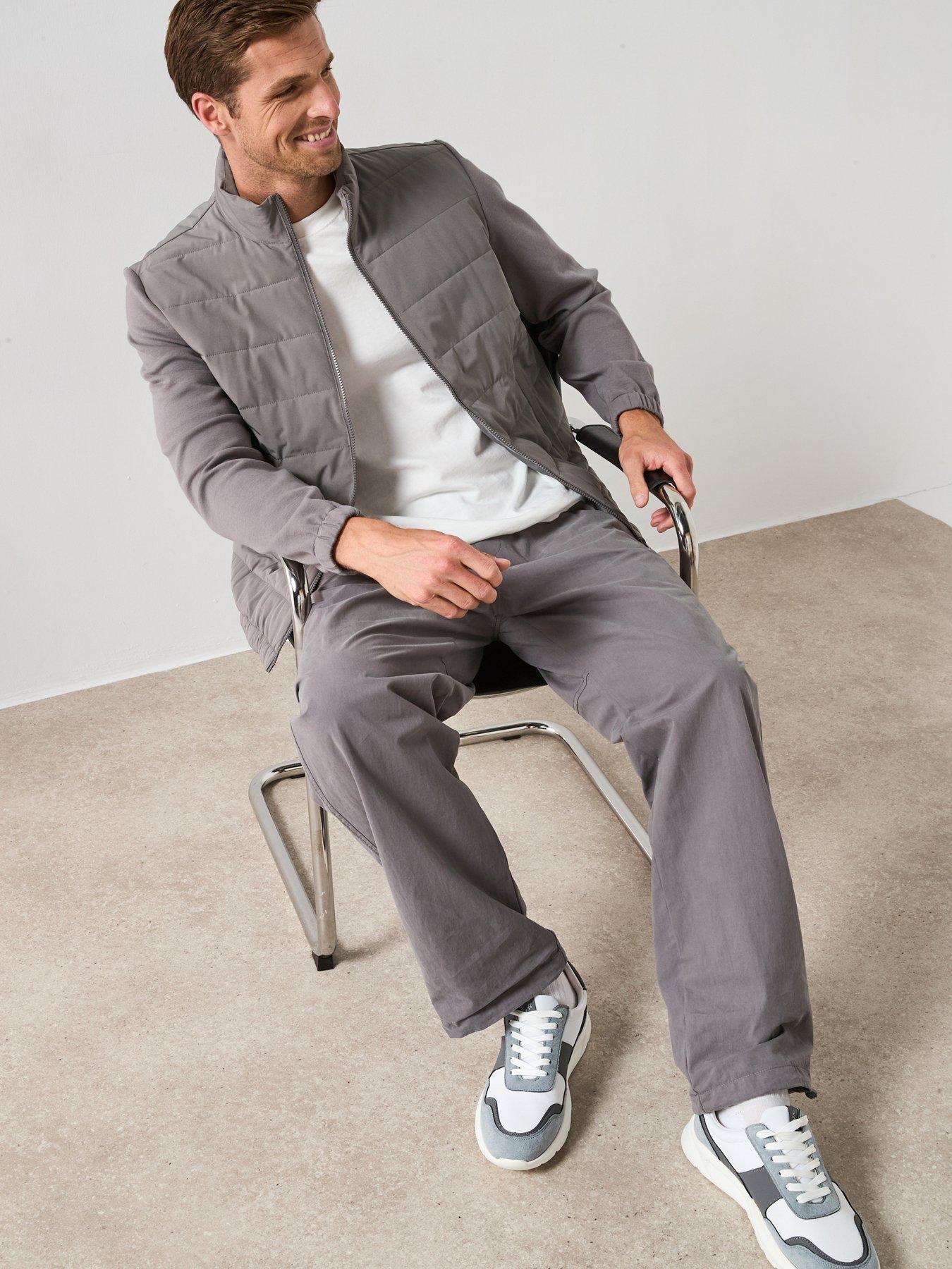 Image 6 of 6 of Very Man Hybrid Funnel Neck Jacket - Grey