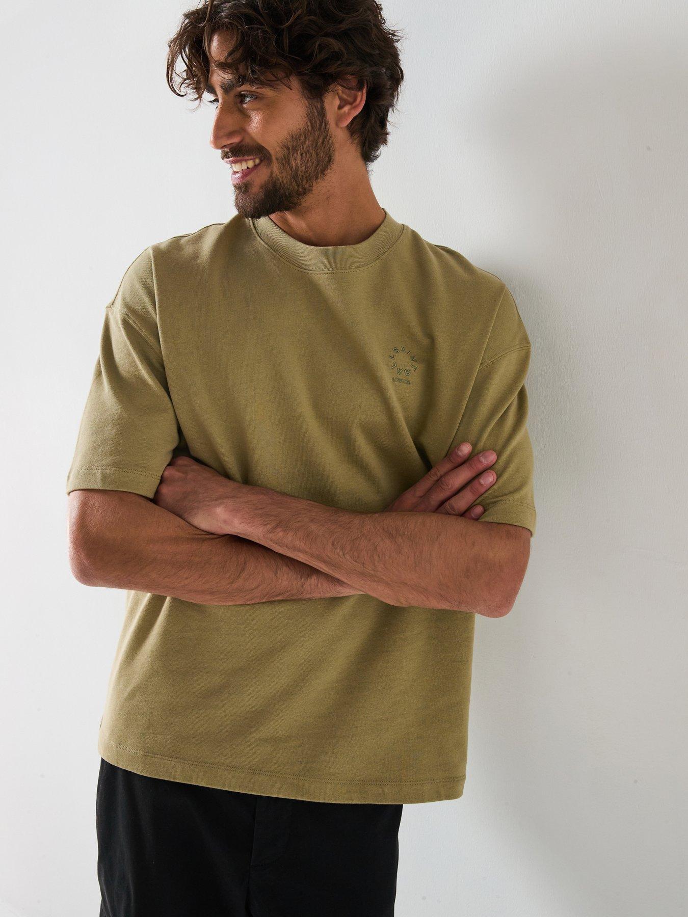 undefined All Saints Haven Short Sleeve Crew T-shirt-green