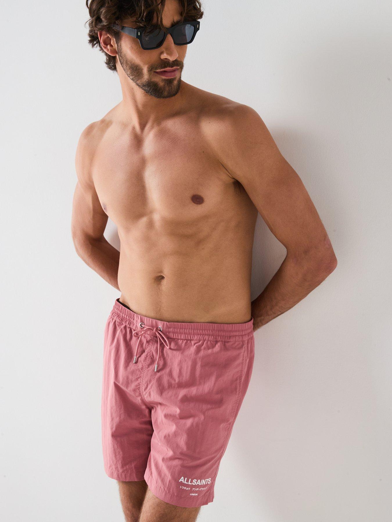 Image 4 of 5 of AllSaints All Saints Underground Swim Shorts - Pink