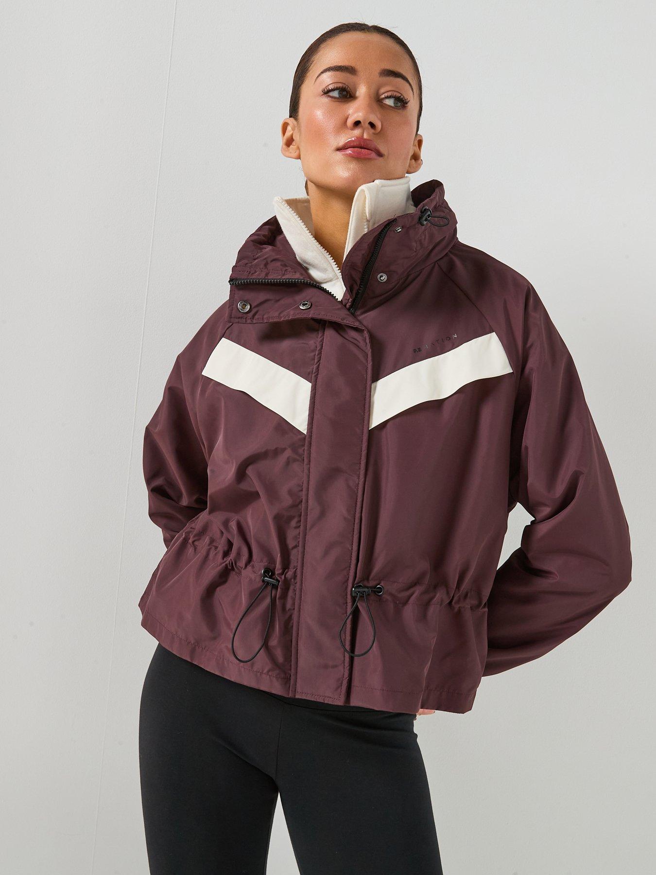 P.E Nation Womens Training Shelter Jacket - Brown
