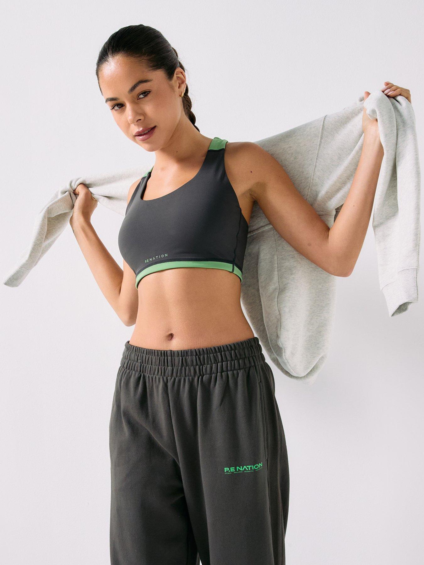 P.E Nation Womens Training Highgate Sports Bra - Grey