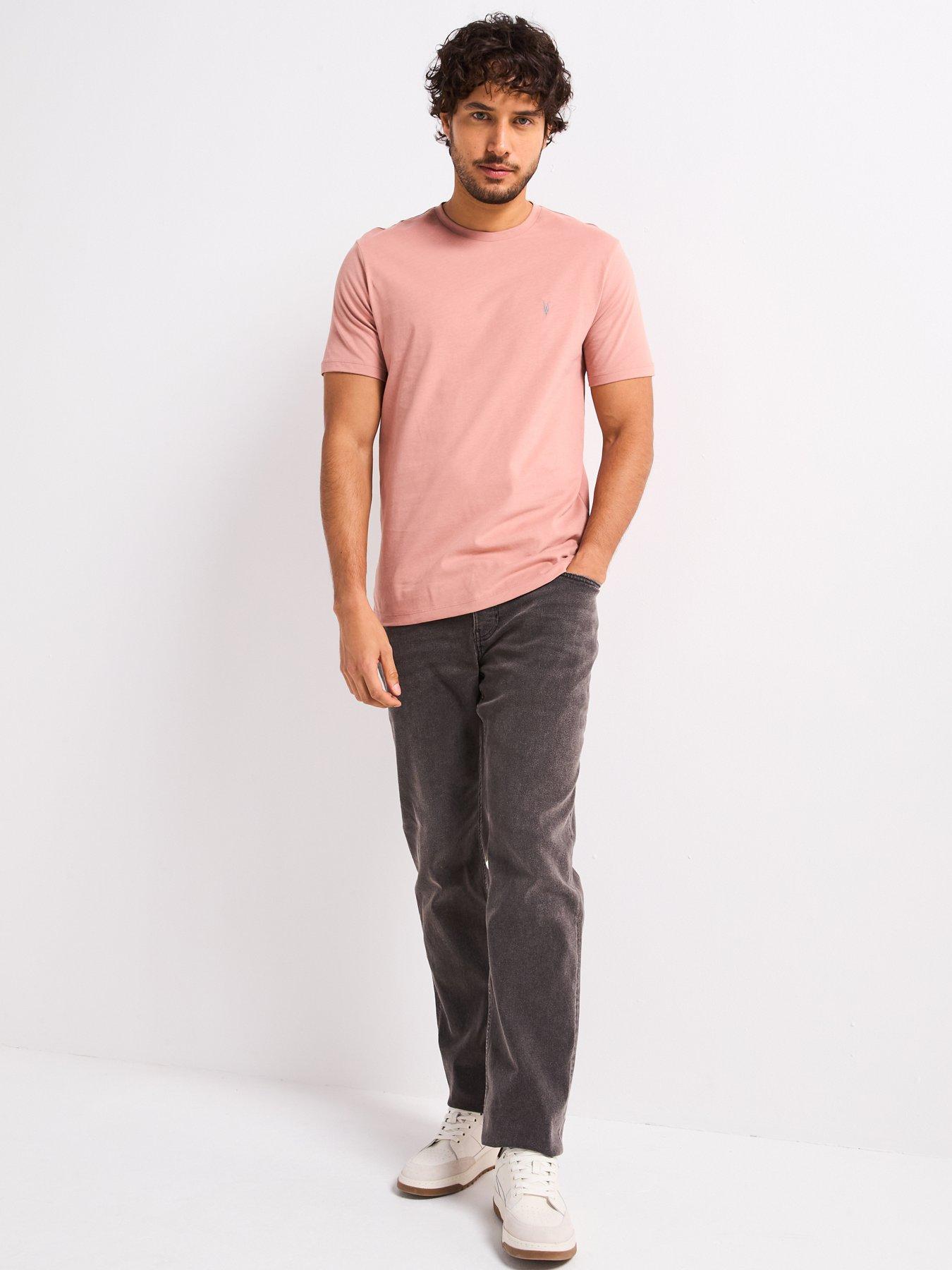 Image 3 of 4 of AllSaints Brace Short Sleeve T-Shirt - Pink