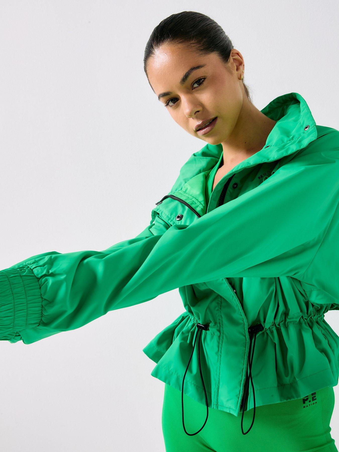 Image 4 of 6 of P.E Nation Womens Training Shelter Jacket - Green