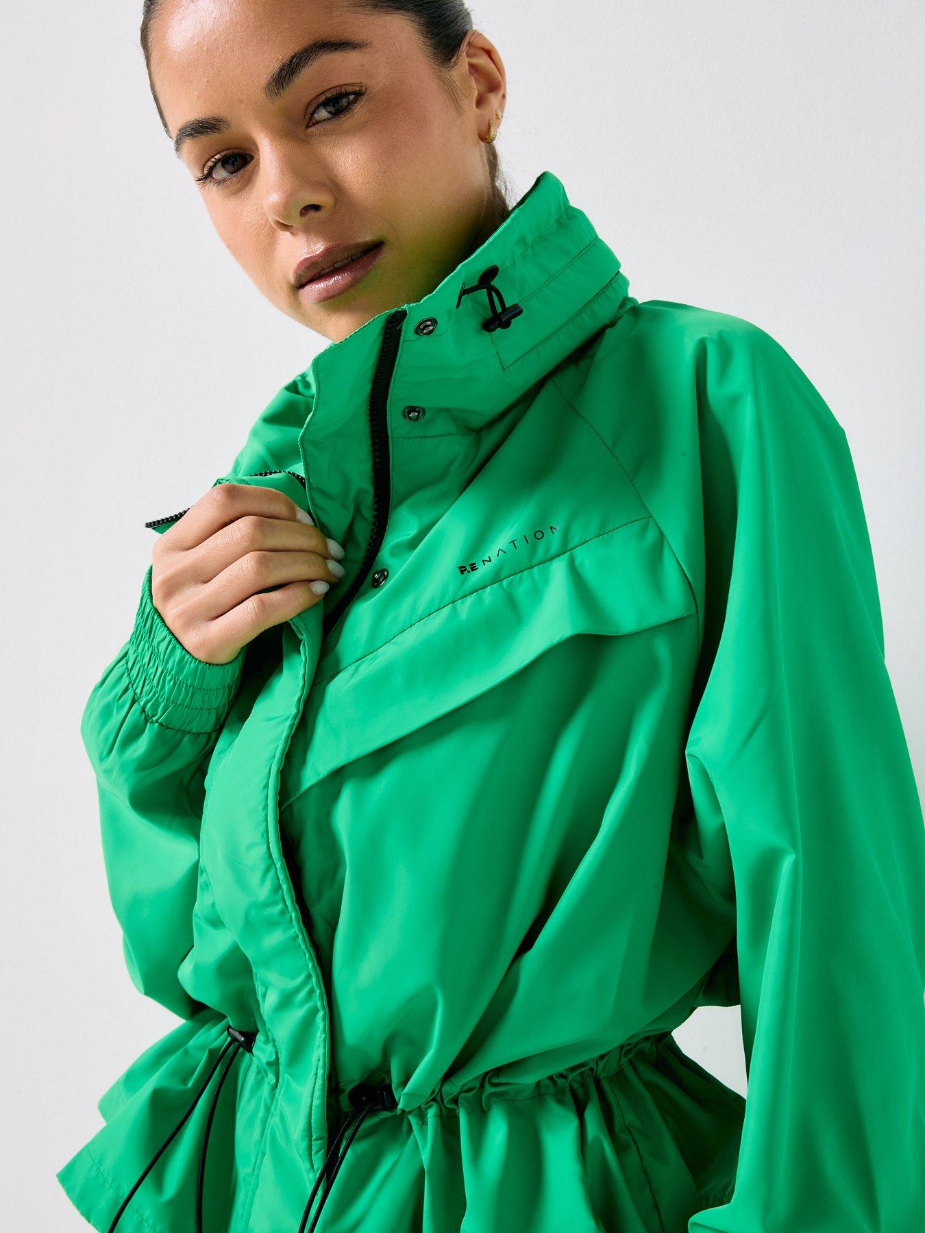 Image 5 of 6 of P.E Nation Womens Training Shelter Jacket - Green
