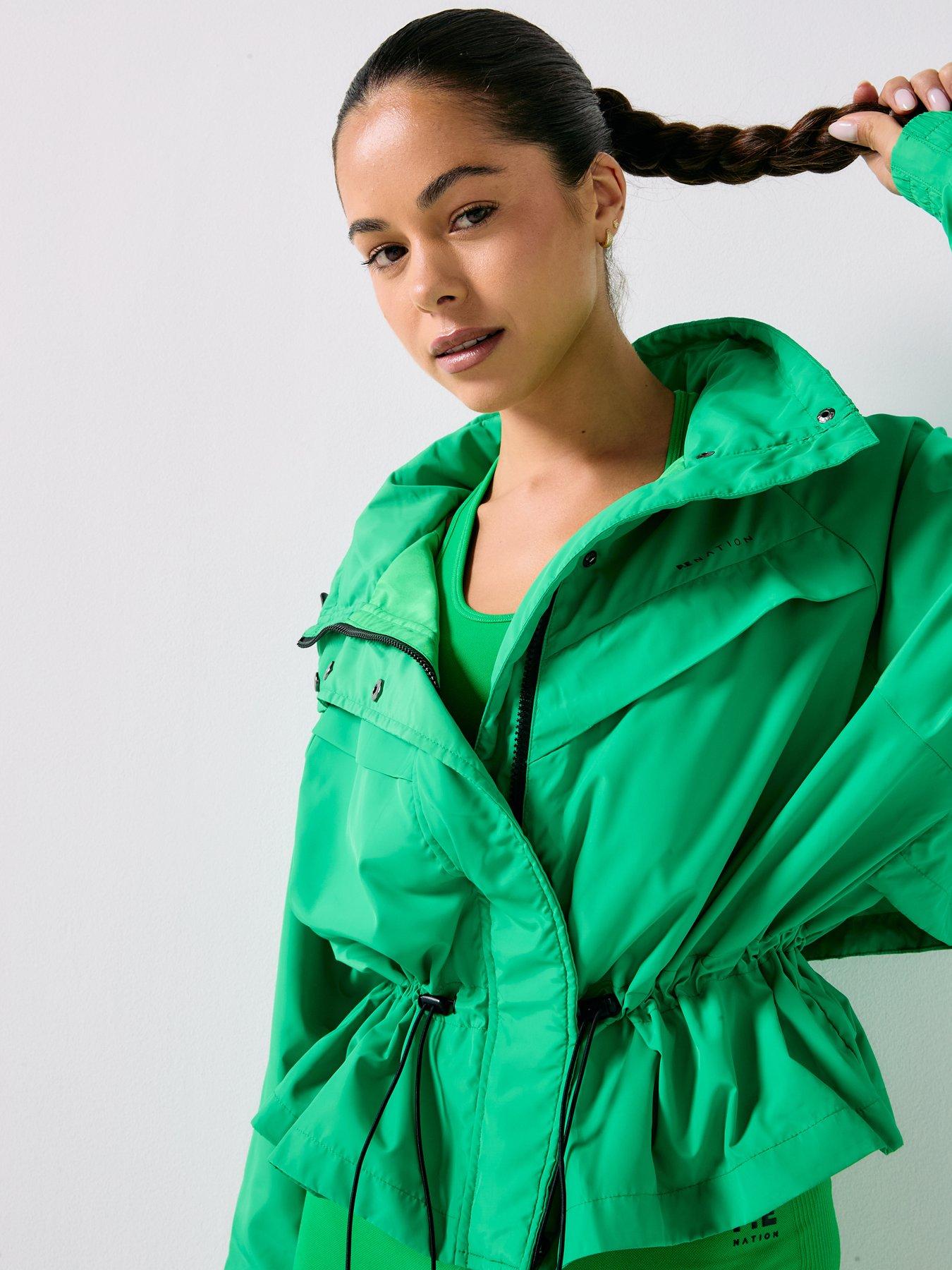 Image 6 of 6 of P.E Nation Womens Training Shelter Jacket - Green