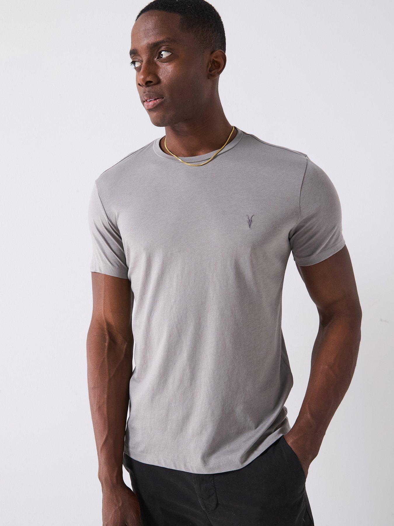 undefined All Saints Tonic Short Sleeve T-Shirt- Grey