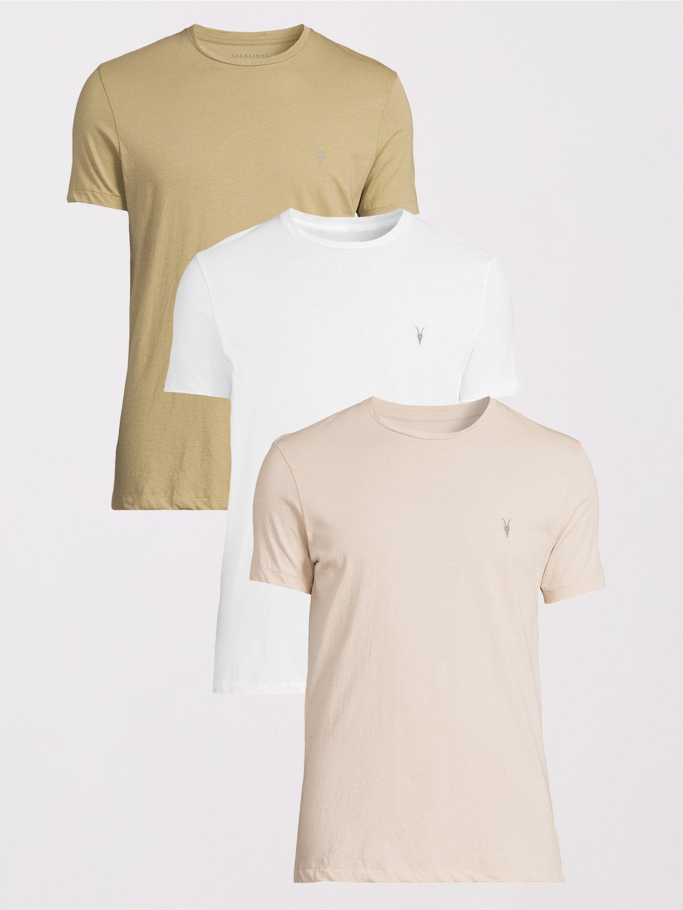 undefined All Saints Tonic 3 Packs Short Sleeve T-Shirts - Neutral