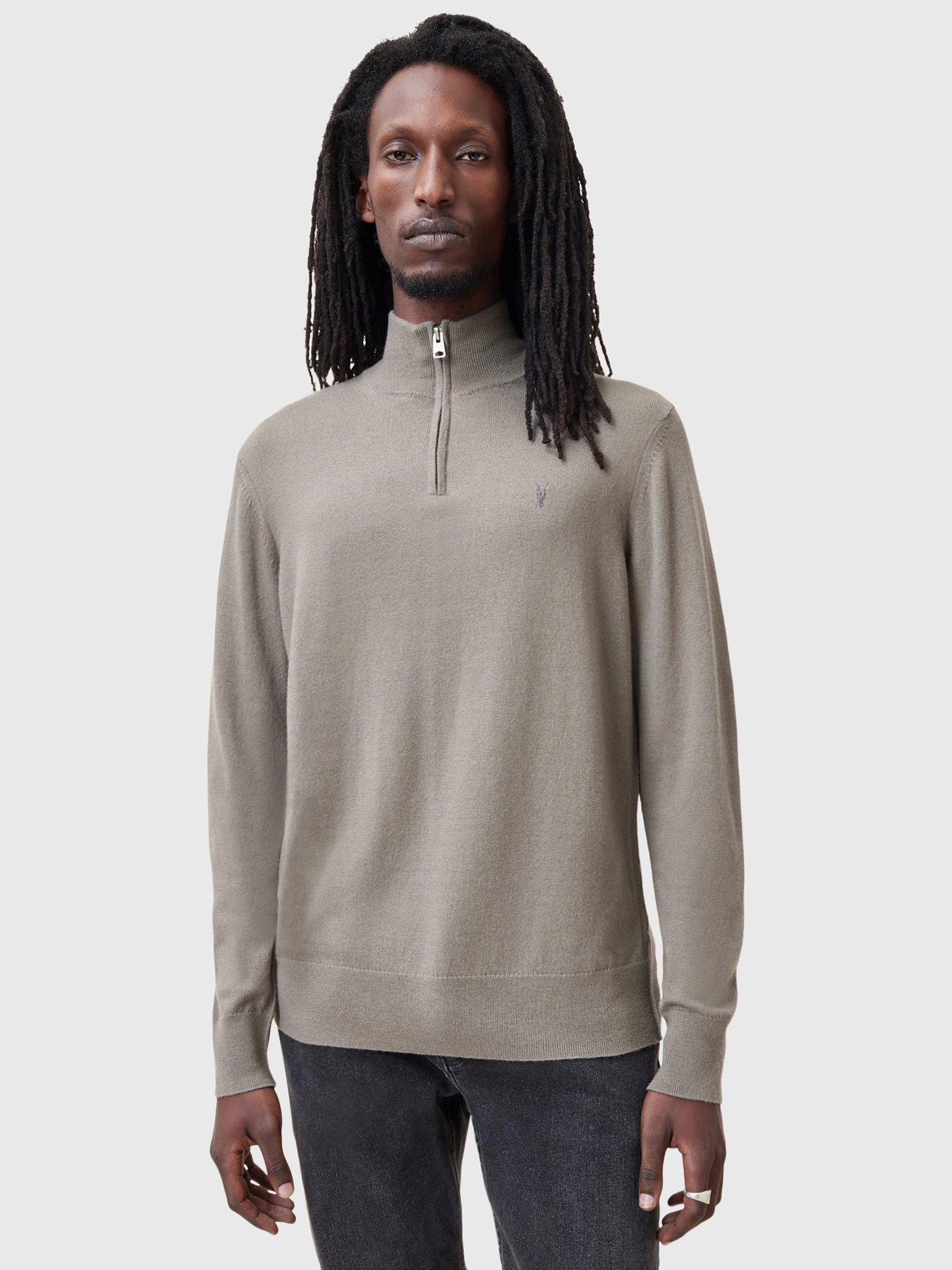 undefined Kilburn Funnel Neck Zip Knitted Jumper - Brown