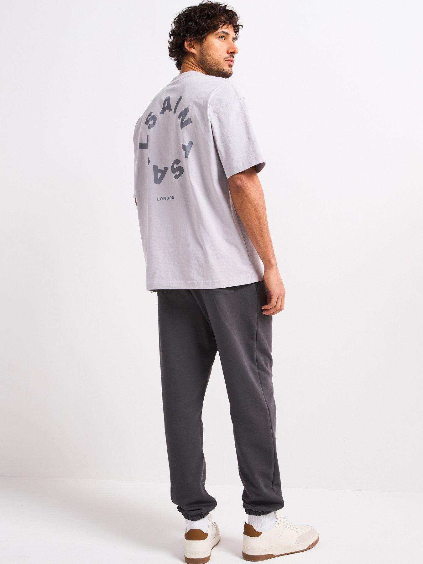 AllSaints Tierra Short Sleeve Graphic T-shirt- Grey, Grey, Size S, Men