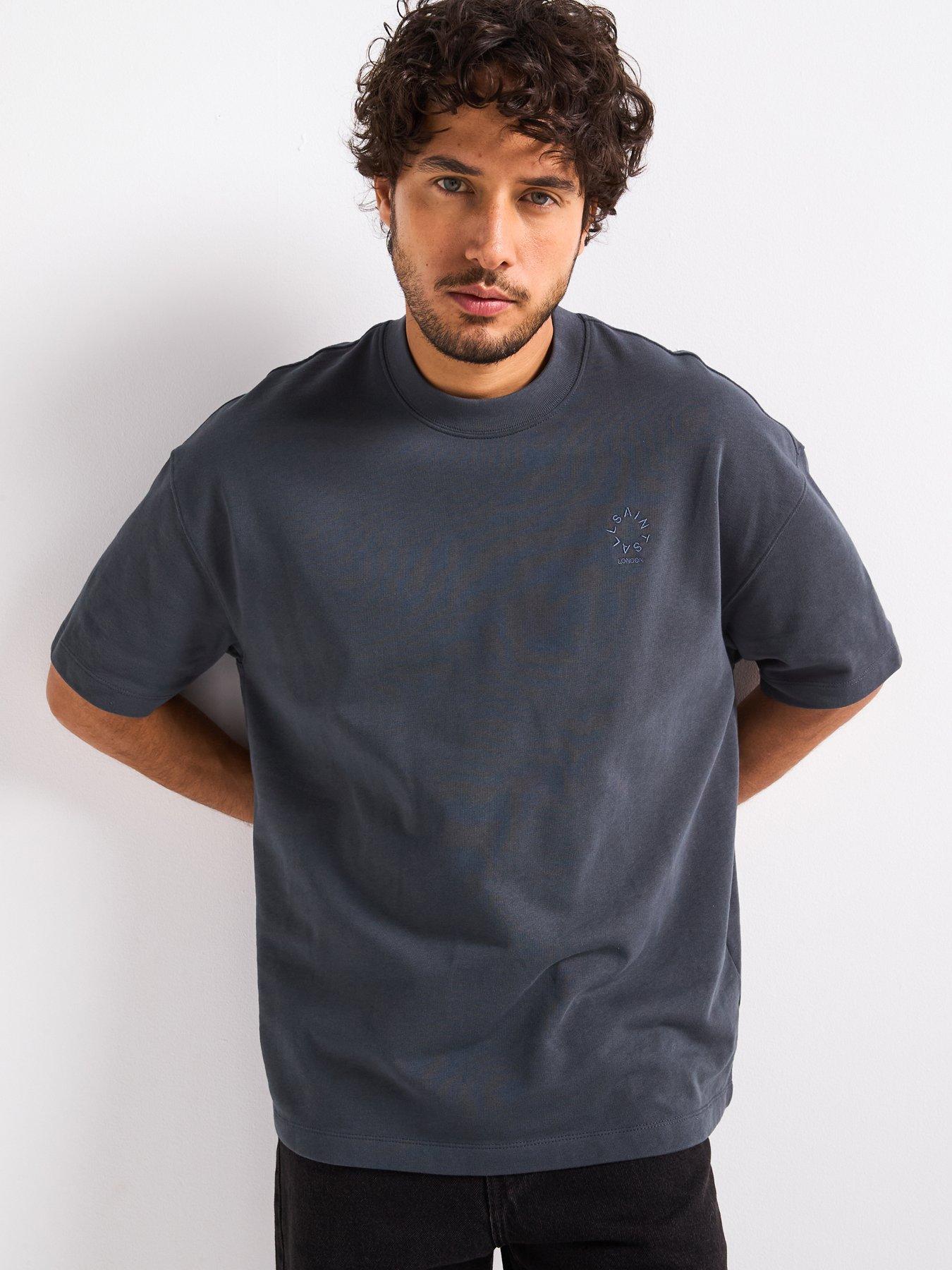 undefined Haven Short Sleeve Crew Neck T-Shirt - Blue Grey