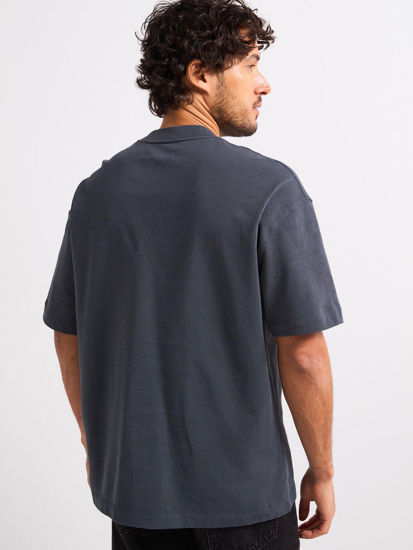 Image 2 of 6 of AllSaints Haven Short Sleeve Crew Neck T-Shirt - Blue Grey