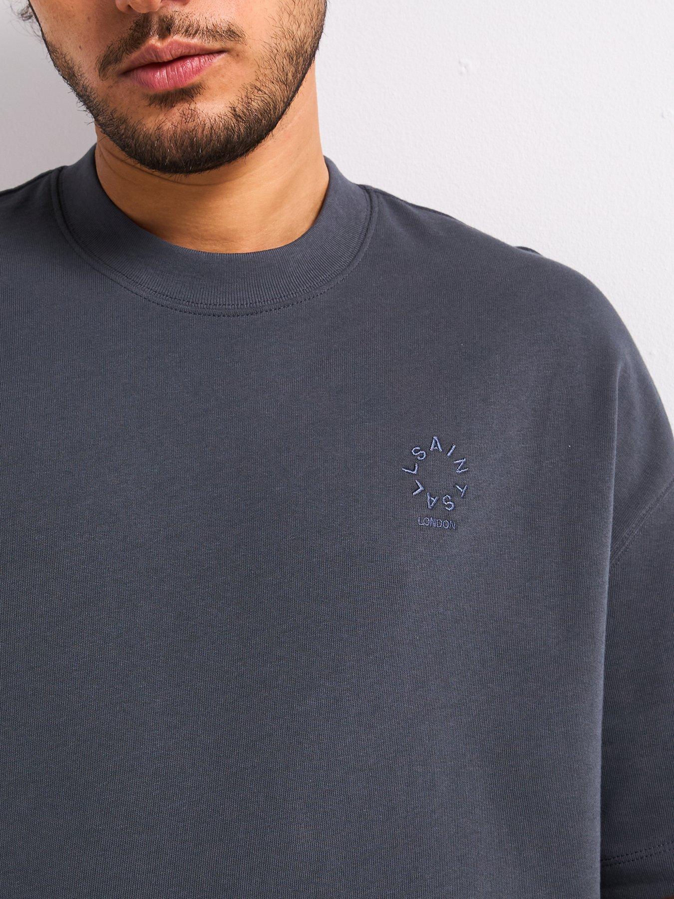 Image 4 of 6 of AllSaints Haven Short Sleeve Crew Neck T-Shirt - Blue Grey