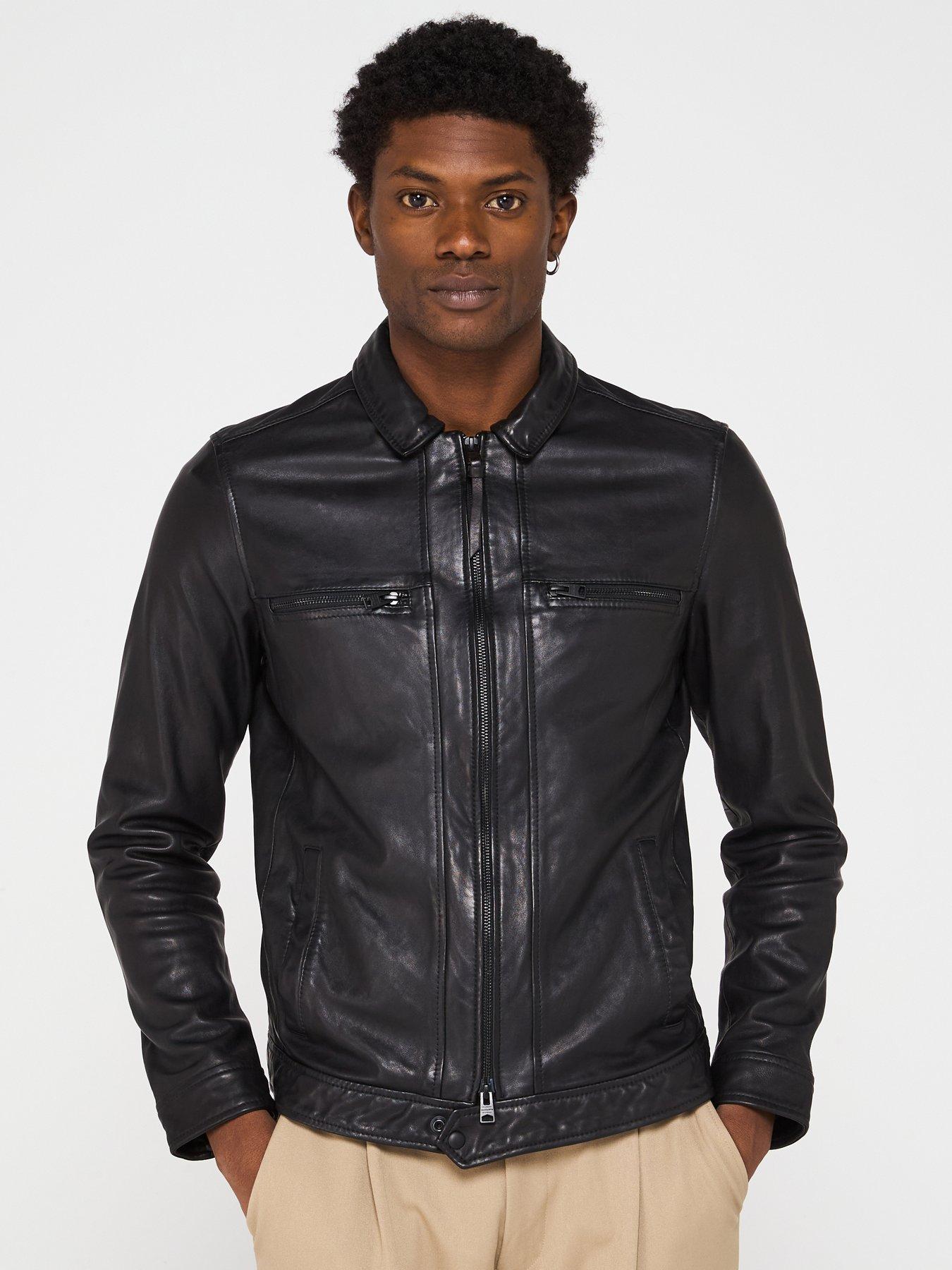 AllSaints Luck Leather Jacket- Black