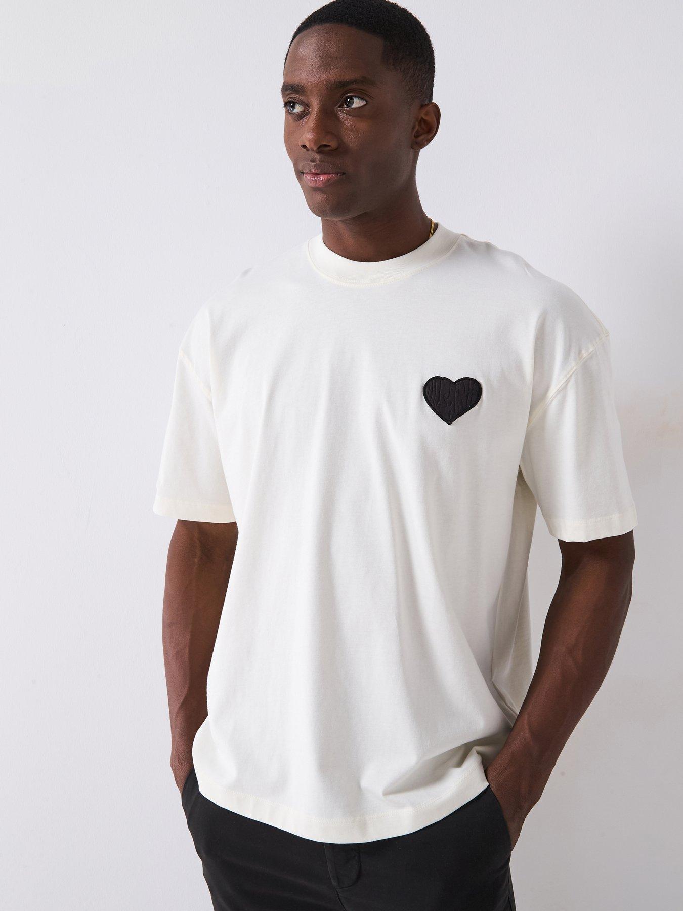 undefined All Saints Lovers Short Sleeve Crew Neck T-Shirt - White