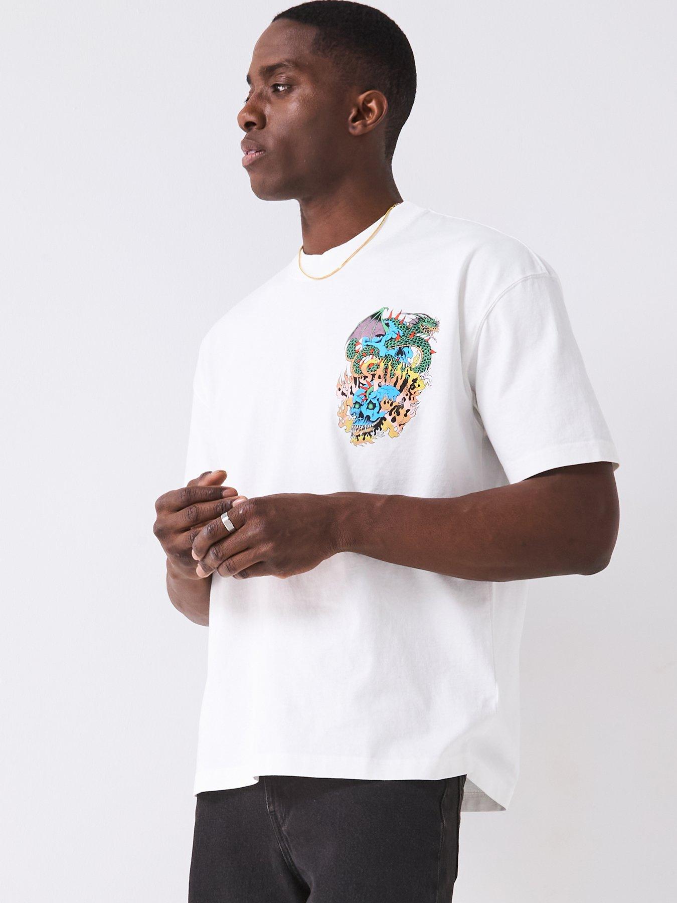 Image 2 of 5 of AllSaints All Saints Writher Short Sleeve Crew Neck T-Shirts- White