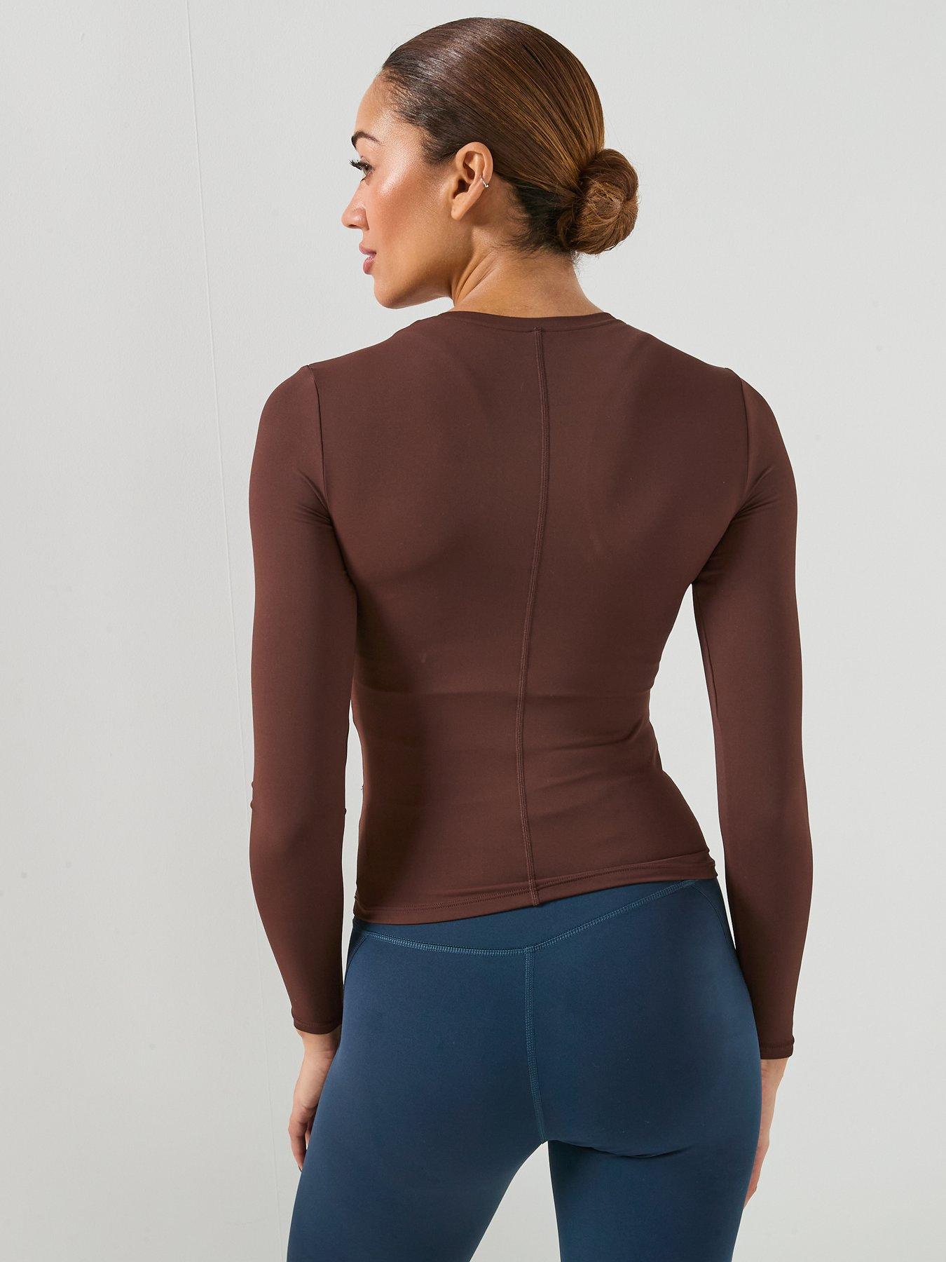 Image 2 of 4 of P.E Nation Womens Training Foundation Long Sleeve Top- Brown