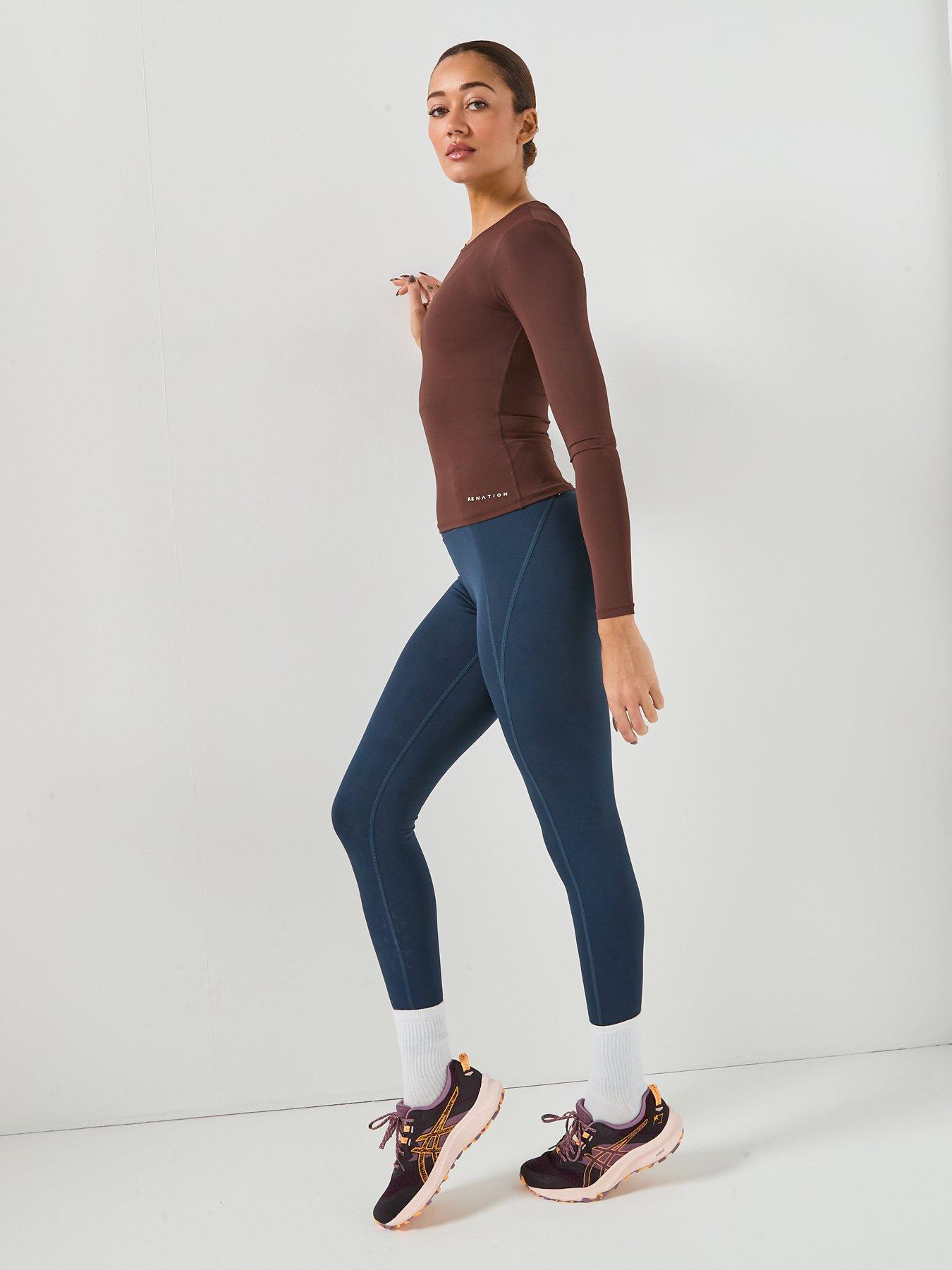 Image 3 of 4 of P.E Nation Womens Training Foundation Long Sleeve Top- Brown