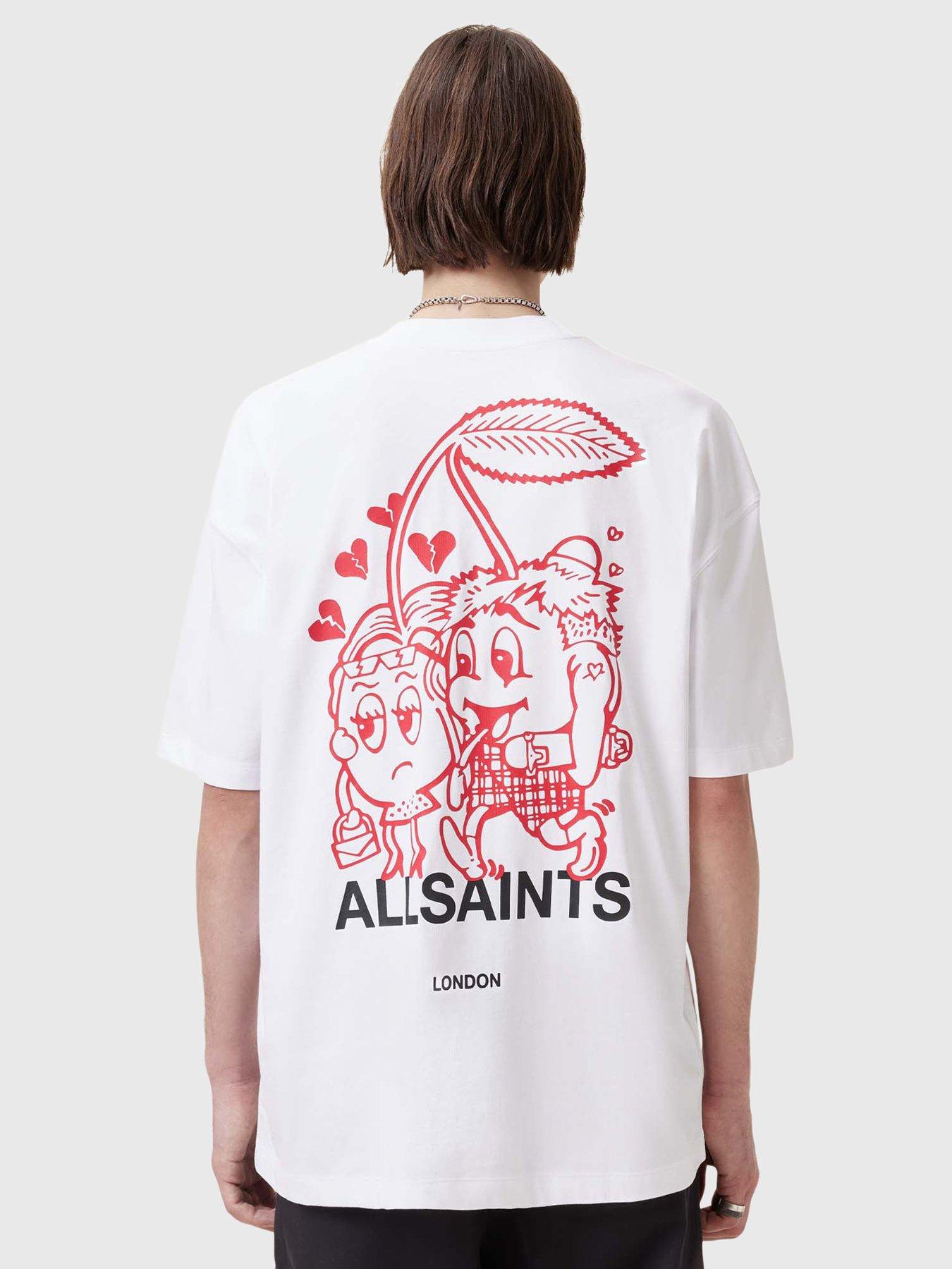 undefined Break Up Back Print Short Sleeve T-shirt - White