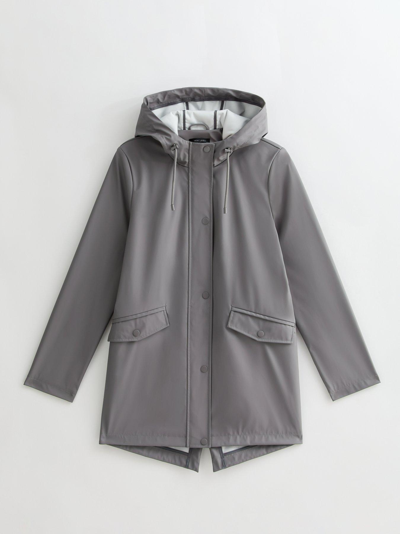 Image 5 of 5 of New Look Grey Unlined Shower Resistant Rain Coat