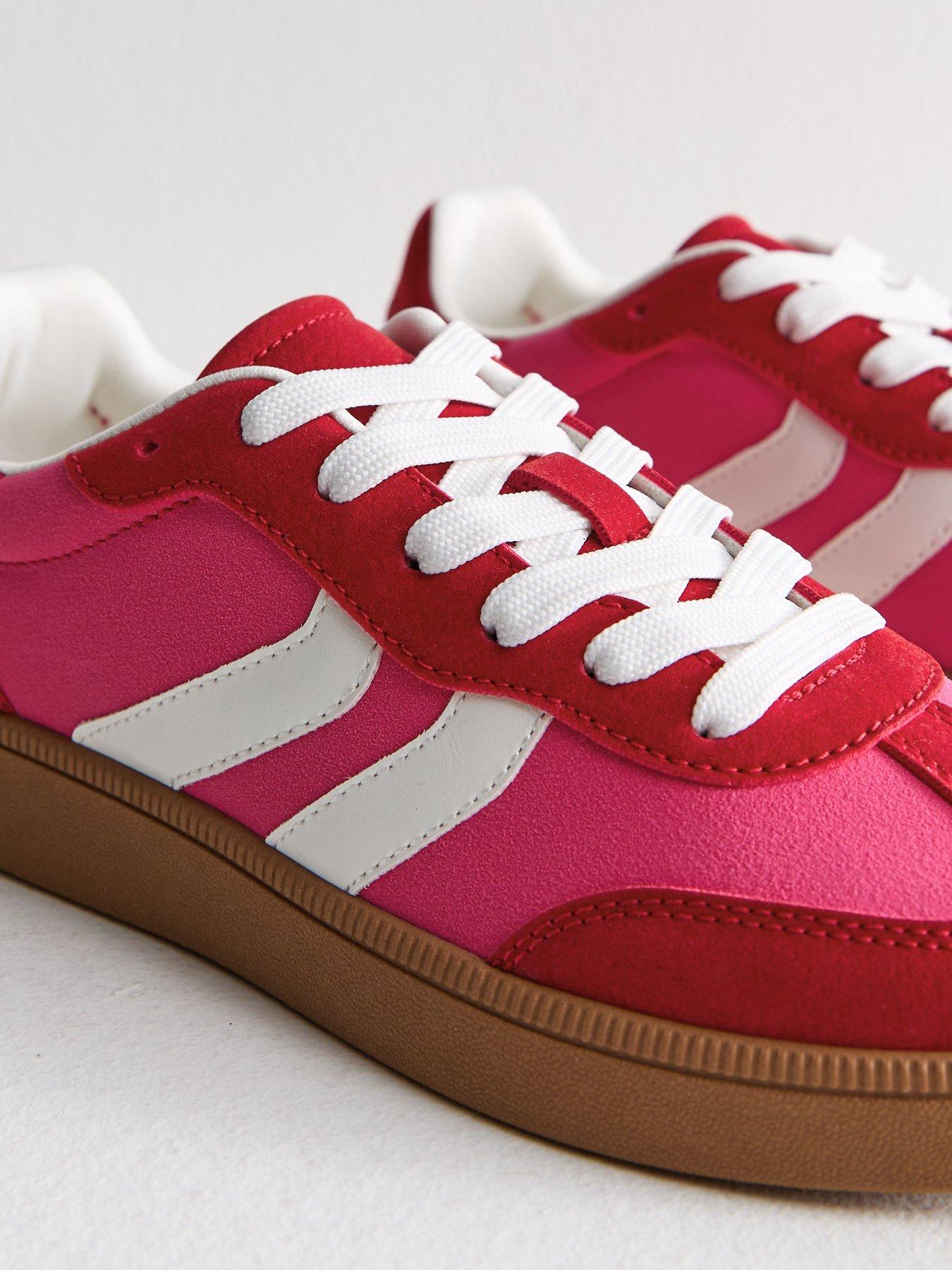 Parallel Pink Contrast Suede Sneaker