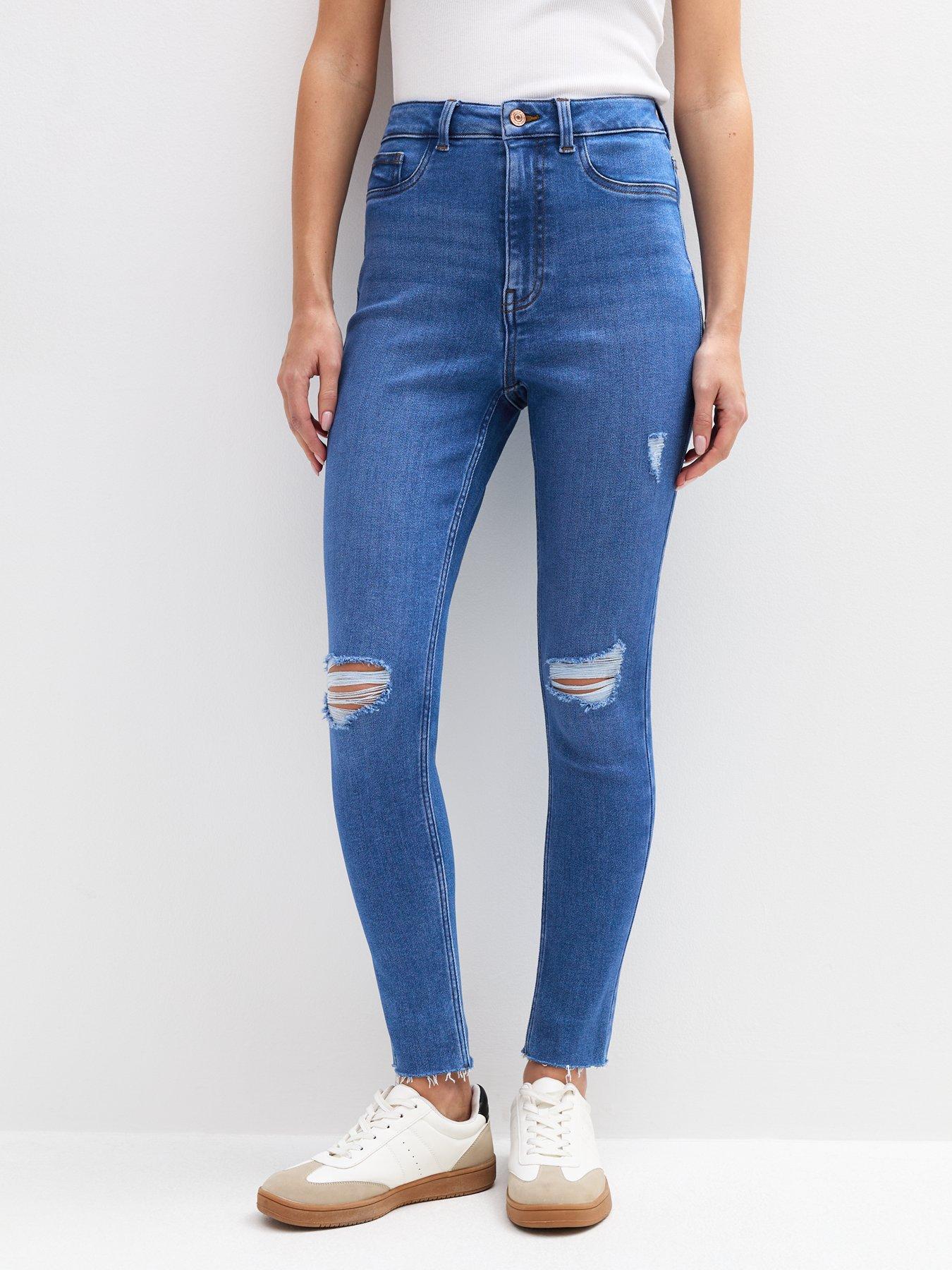 undefined Blue Ripped Hallie Skinny Jeans