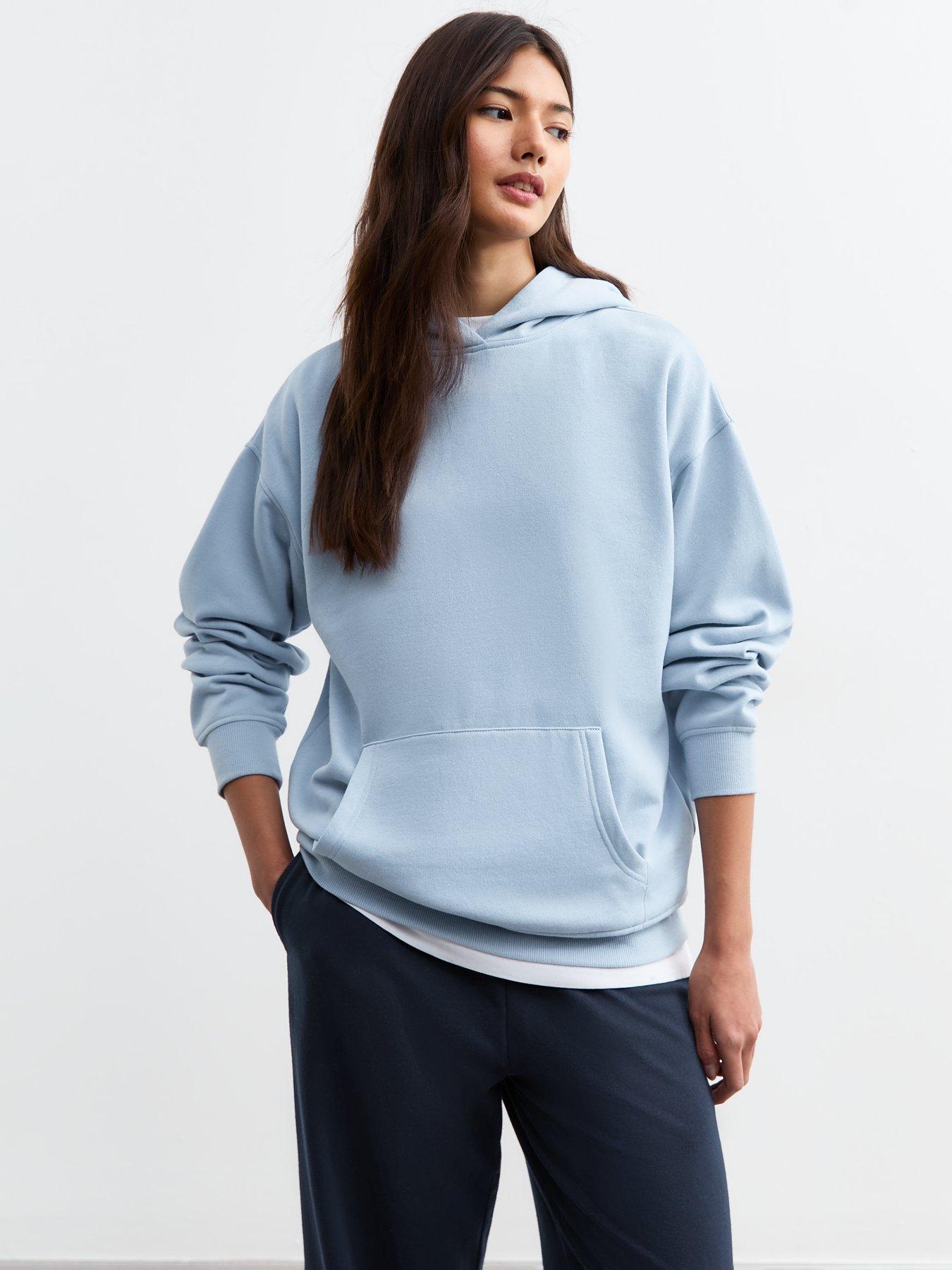 undefined Light Blue Pullover Hoodie