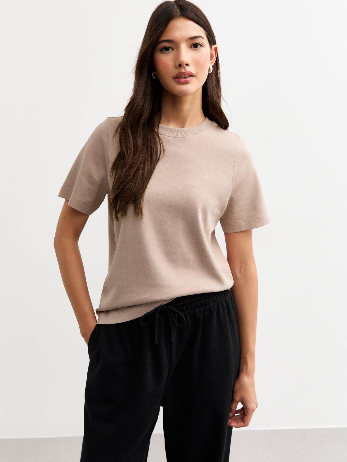 undefined Mink Premium Heavyweight Cotton T-Shirt - Brown