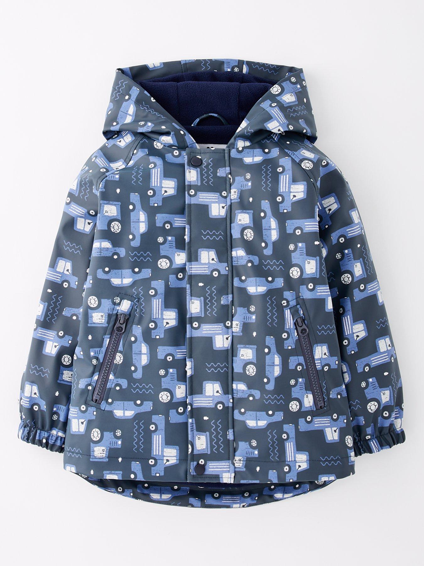 undefined Boys Light Weight Fleece Lined Rain Mac - Blue