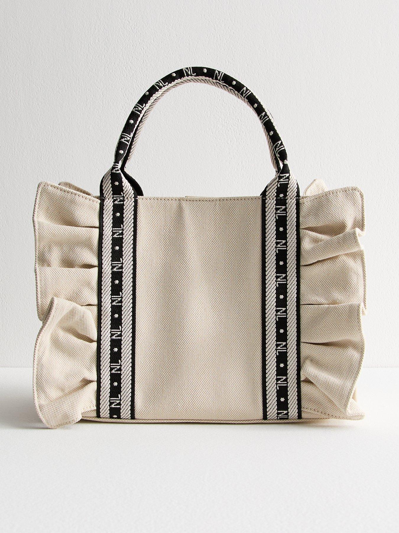 undefined Ruffle Canvas Tote Bag - Multi