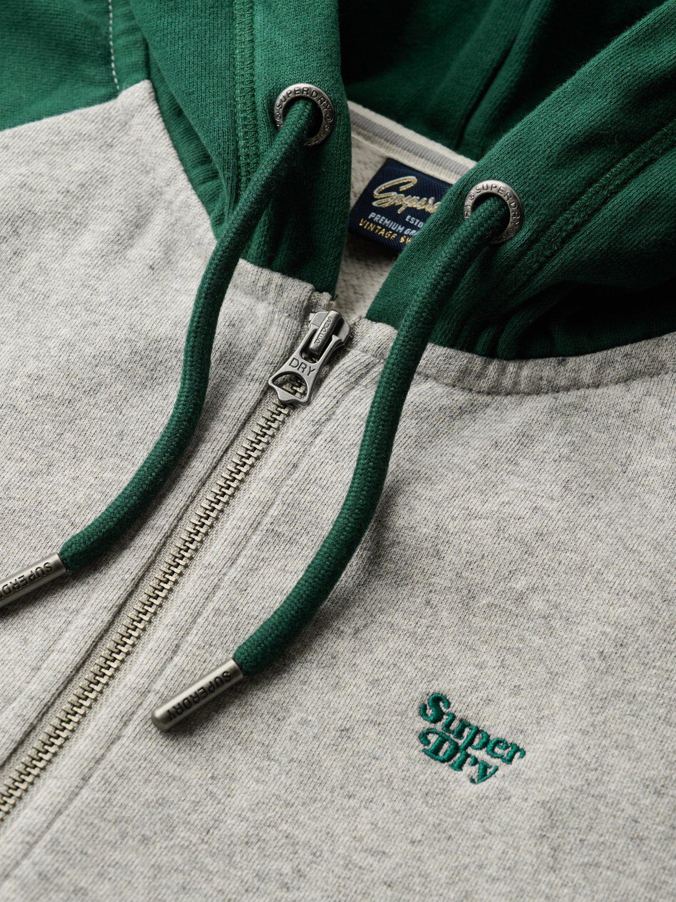 Image 5 of 5 of Superdry Essential Baseball Zip Hoodie- Green