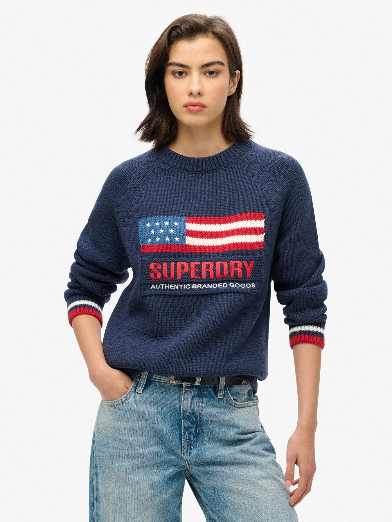undefined Americana Crew Knit Jumper - Navy